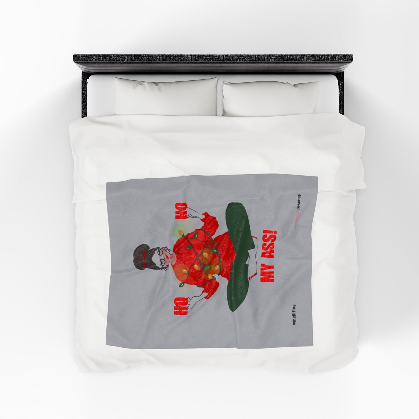 Funny Menopause Midlife Women Holiday Gift - Plush Blanket