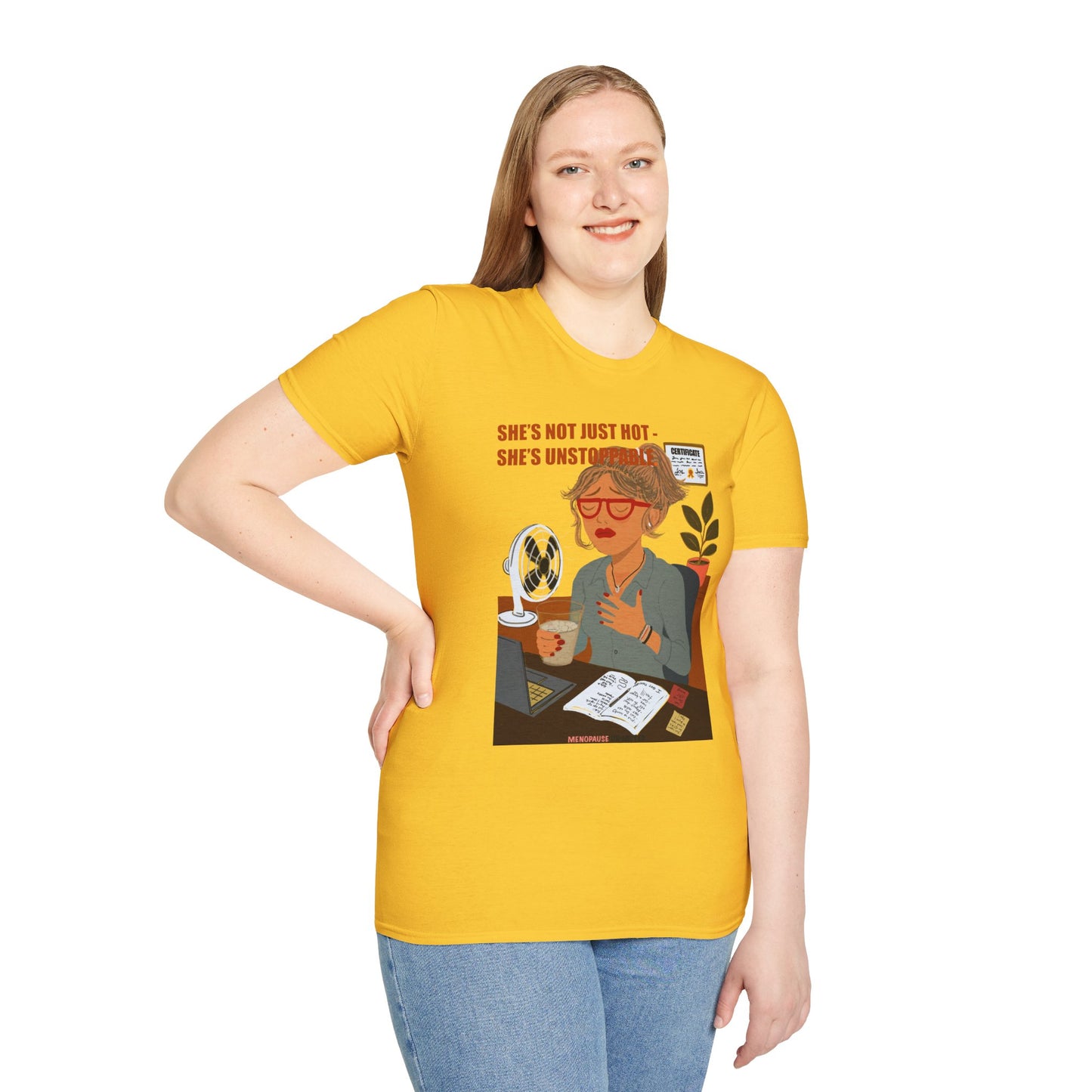 Funny Menopause T-Shirt – Hot Flash Survival Cotton Tee for Women