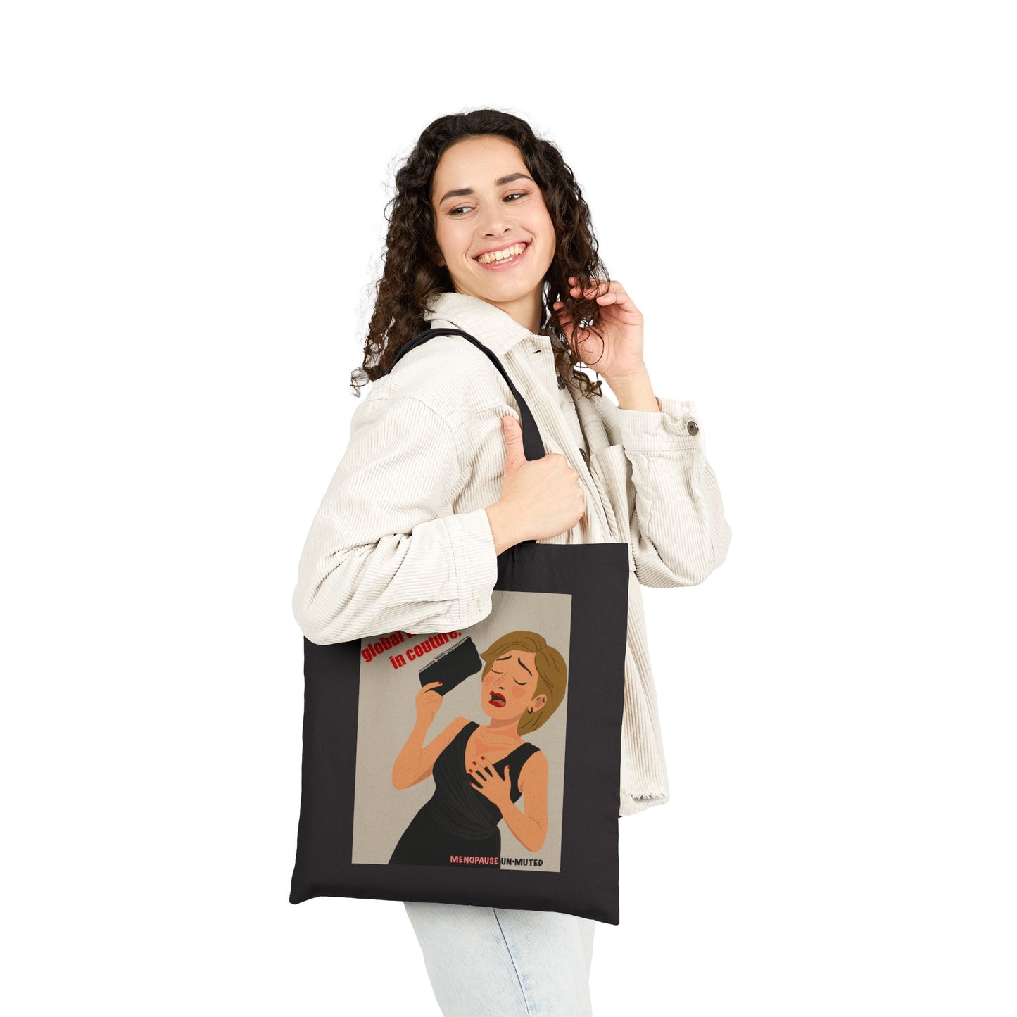 Funny Menopause Tote Bag – Hot Flash Survival Canvas & Cotton Gift for Women Canvas Tote Bag - She's Not