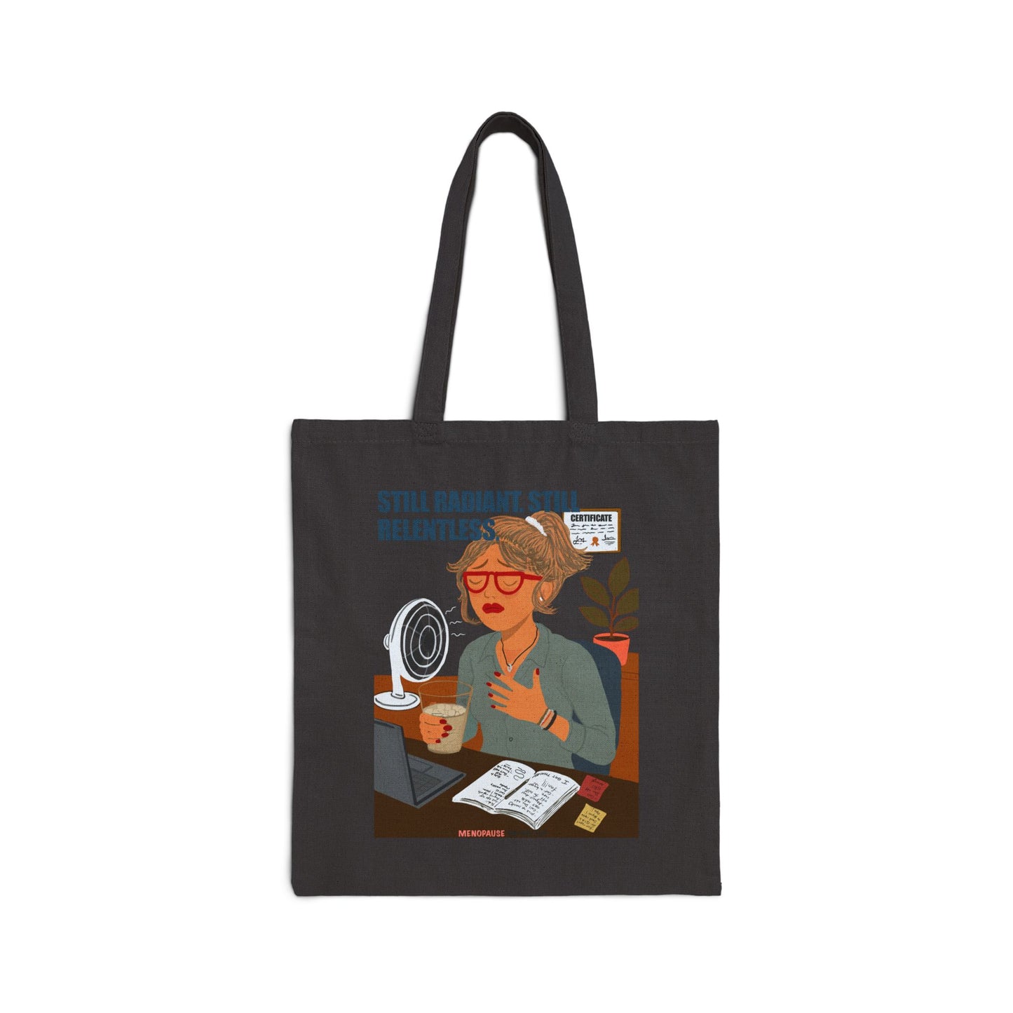Funny Menopause Tote Bag – Hot Flash Survival Canvas & Cotton Gift for Women Canvas Tote Bag - She's Not