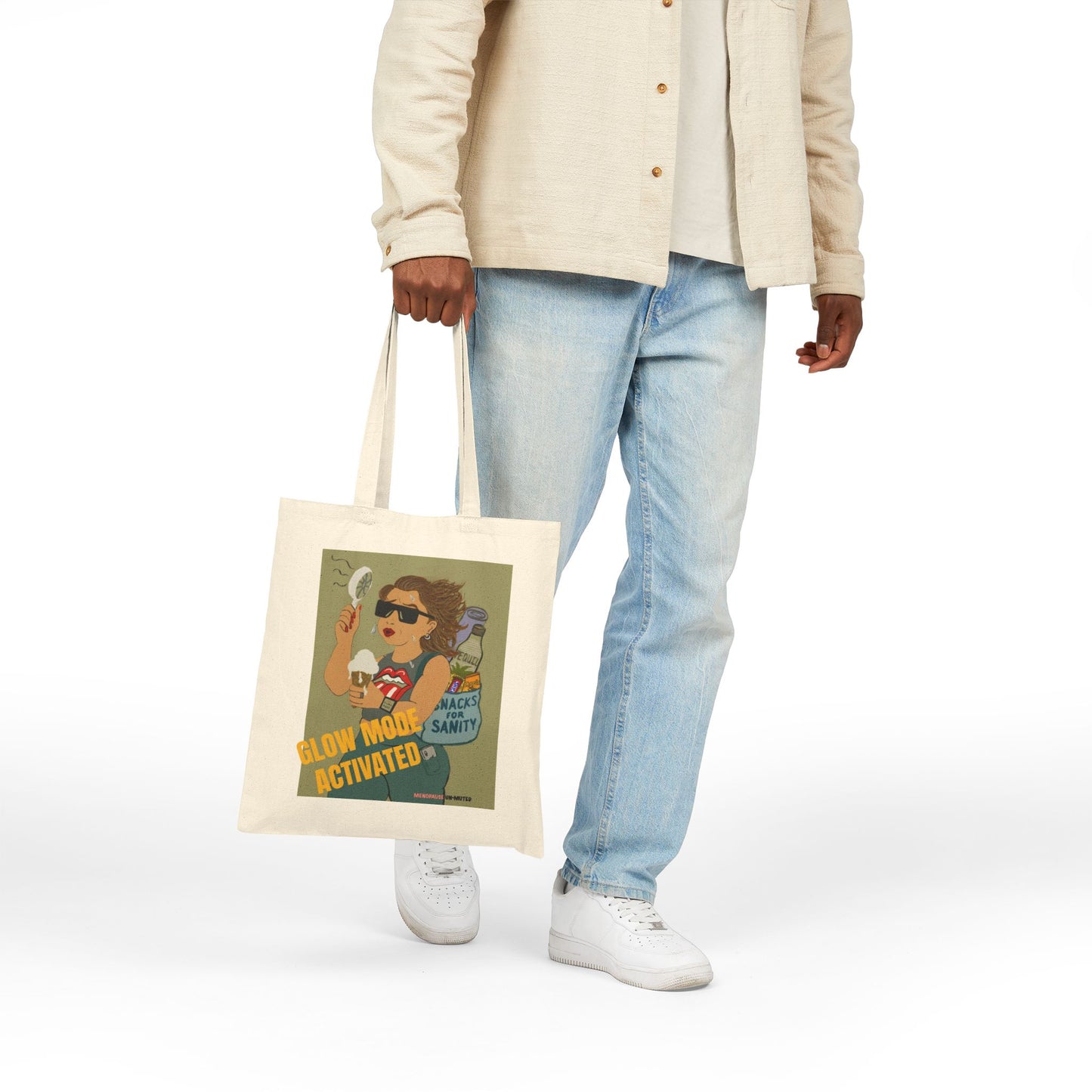Funny Menopause Tote Bag – Hot Flash Survival Canvas & Cotton Gift for Women Canvas Tote Bag - She's Not
