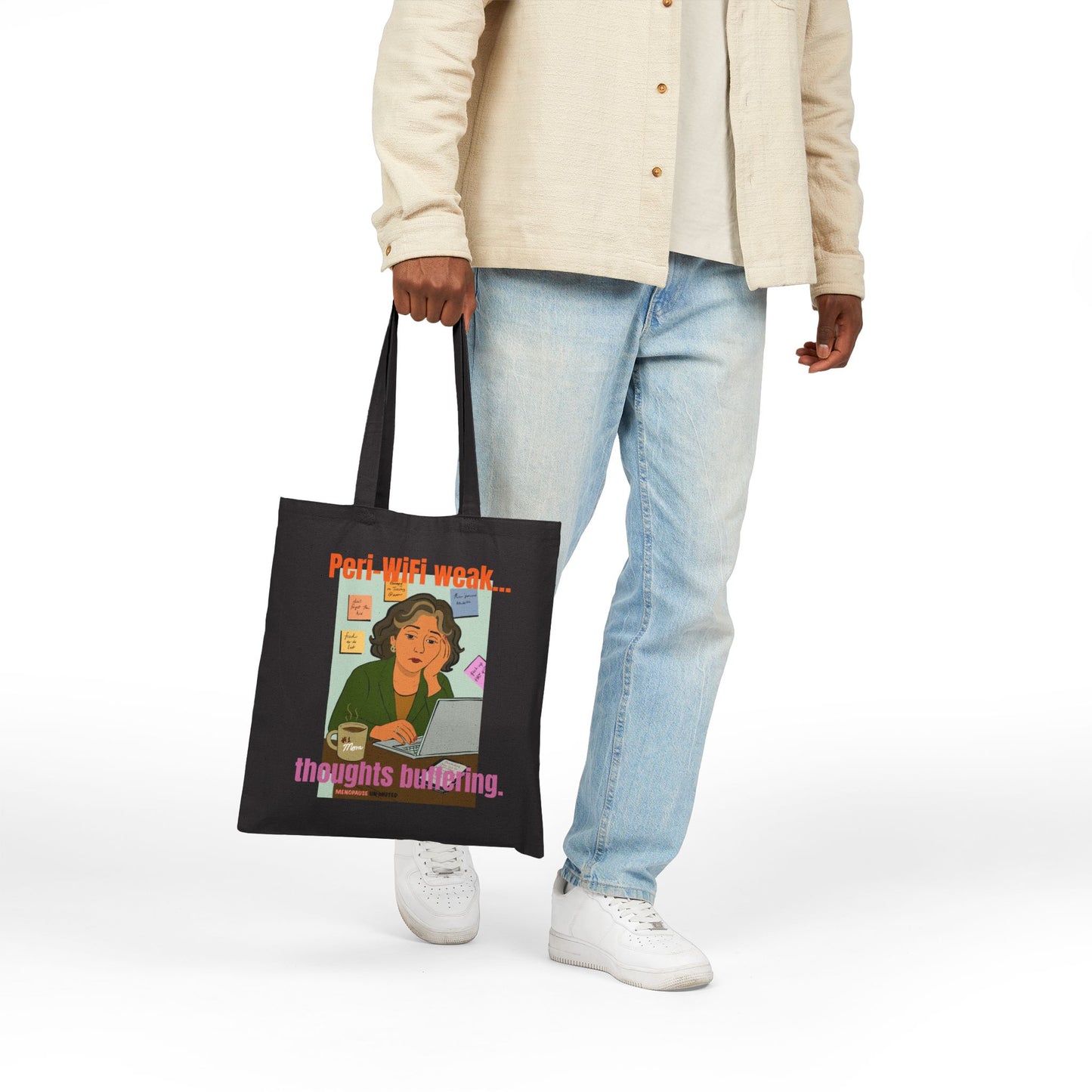 Funny Menopause Tote Bag – Brain Fog Survival Canvas & Cotton Gift for Women
