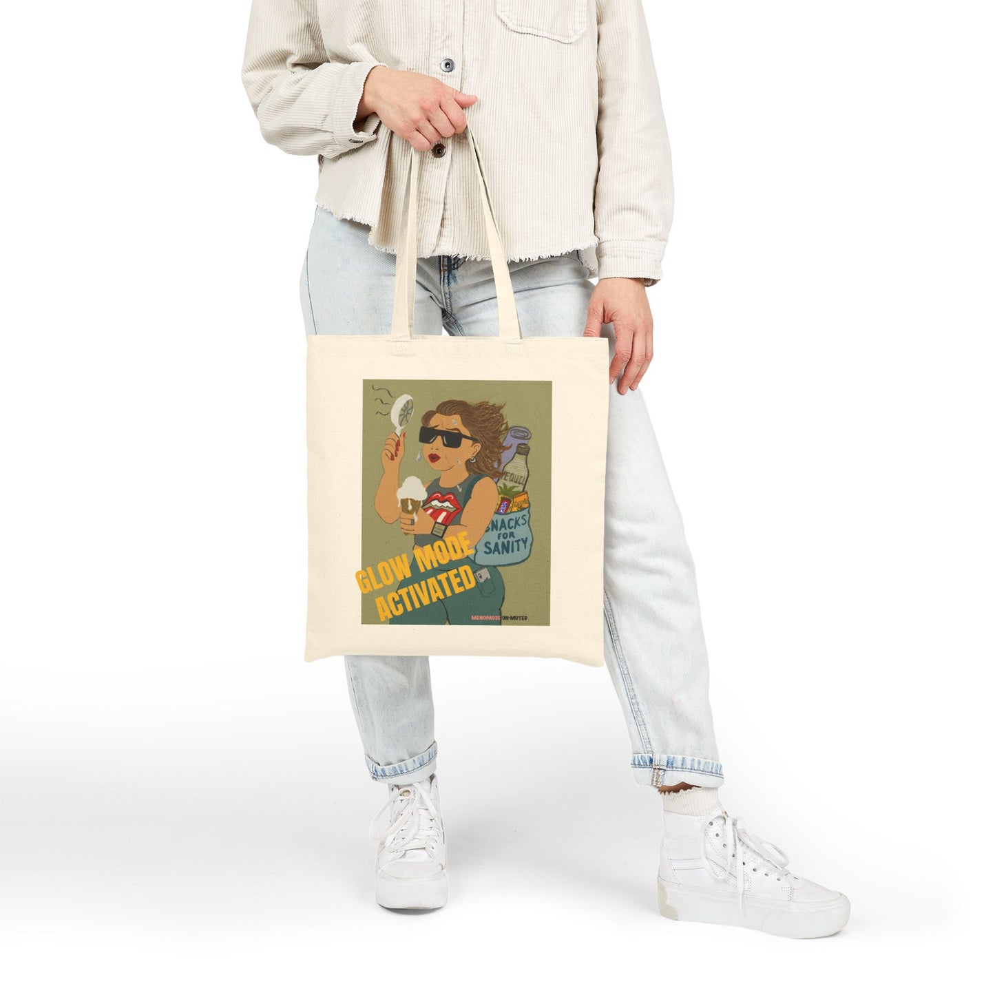 Funny Menopause Tote Bag – Hot Flash Survival Canvas & Cotton Gift for Women Canvas Tote Bag - She's Not