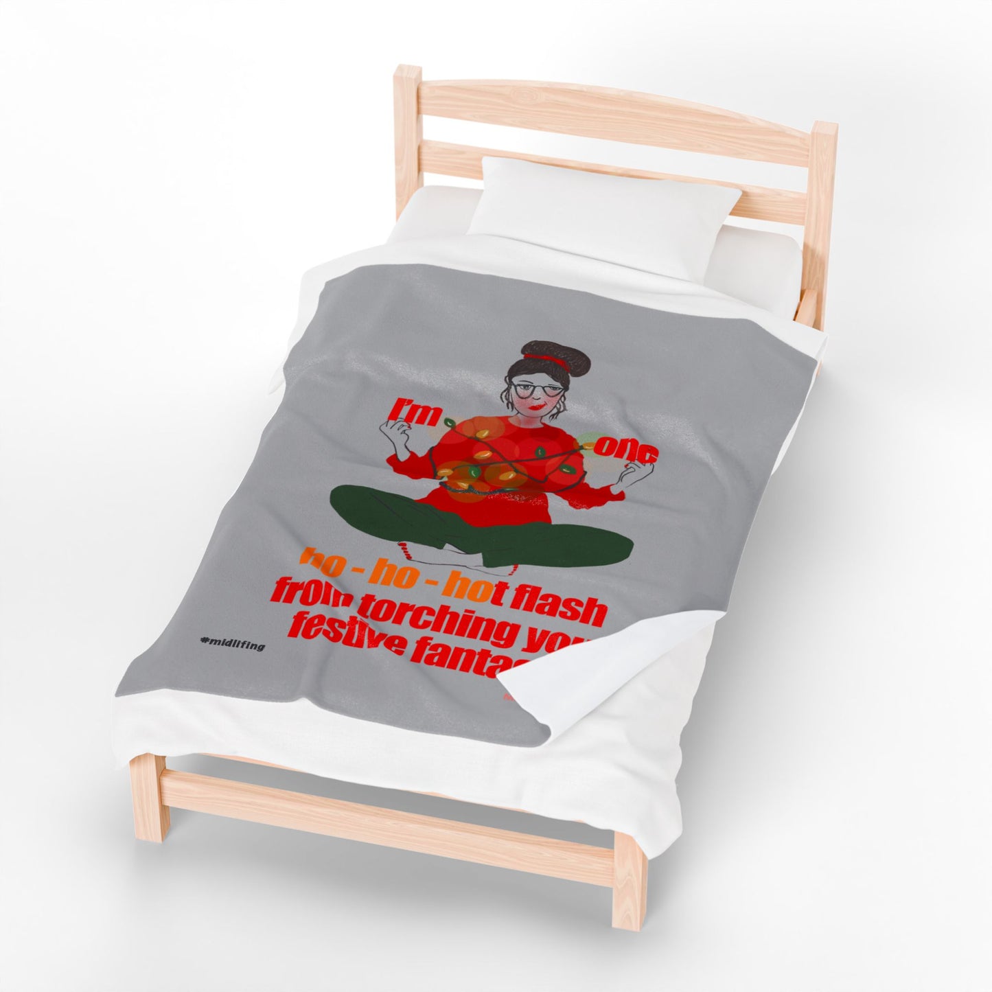 Funny Menopause Midlife Women Holiday Gift - Plush Blanket