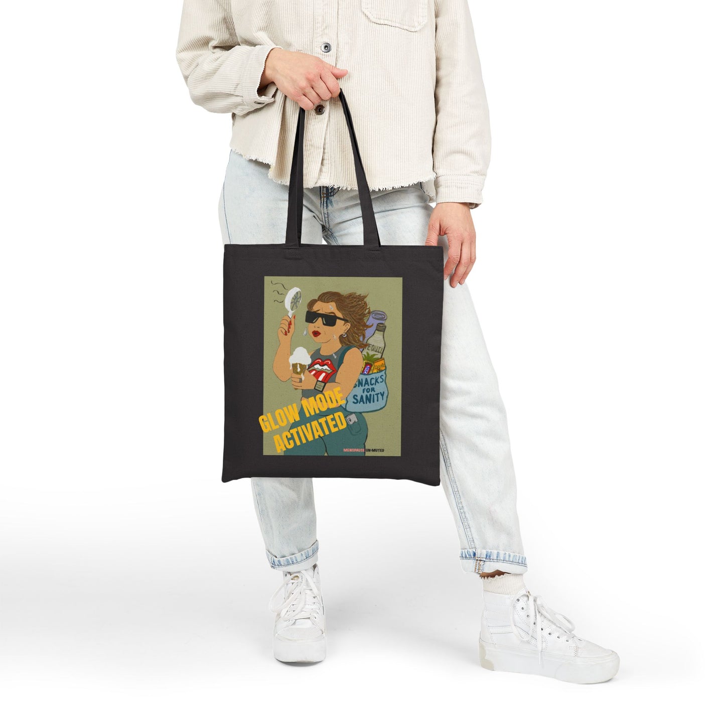 Funny Menopause Tote Bag – Hot Flash Survival Canvas & Cotton Gift for Women Canvas Tote Bag - She's Not