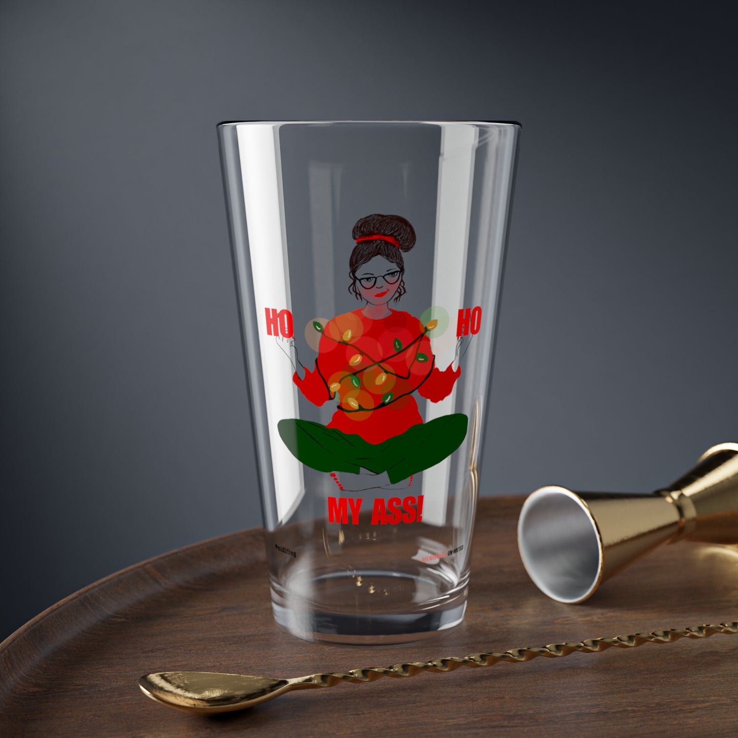 Funny Menopause Midlife Women Holiday Gift - Drinking Glass
