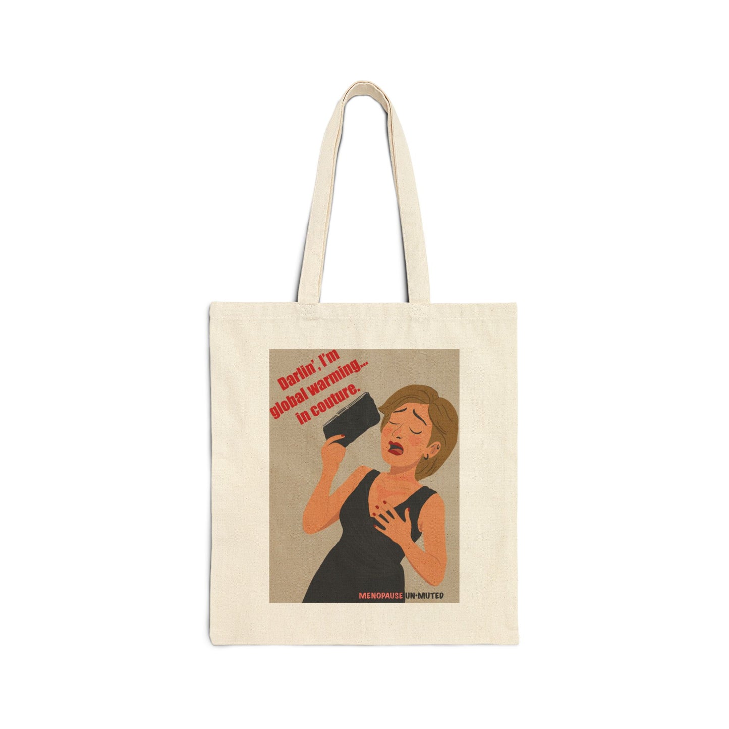 Funny Menopause Tote Bag – Hot Flash Survival Canvas & Cotton Gift for Women Canvas Tote Bag - She's Not