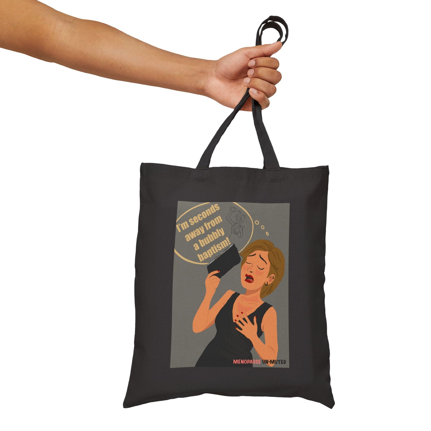 Funny Menopause Tote Bag – Hot Flash Survival Canvas & Cotton Gift for Women Canvas Tote Bag - She's Not