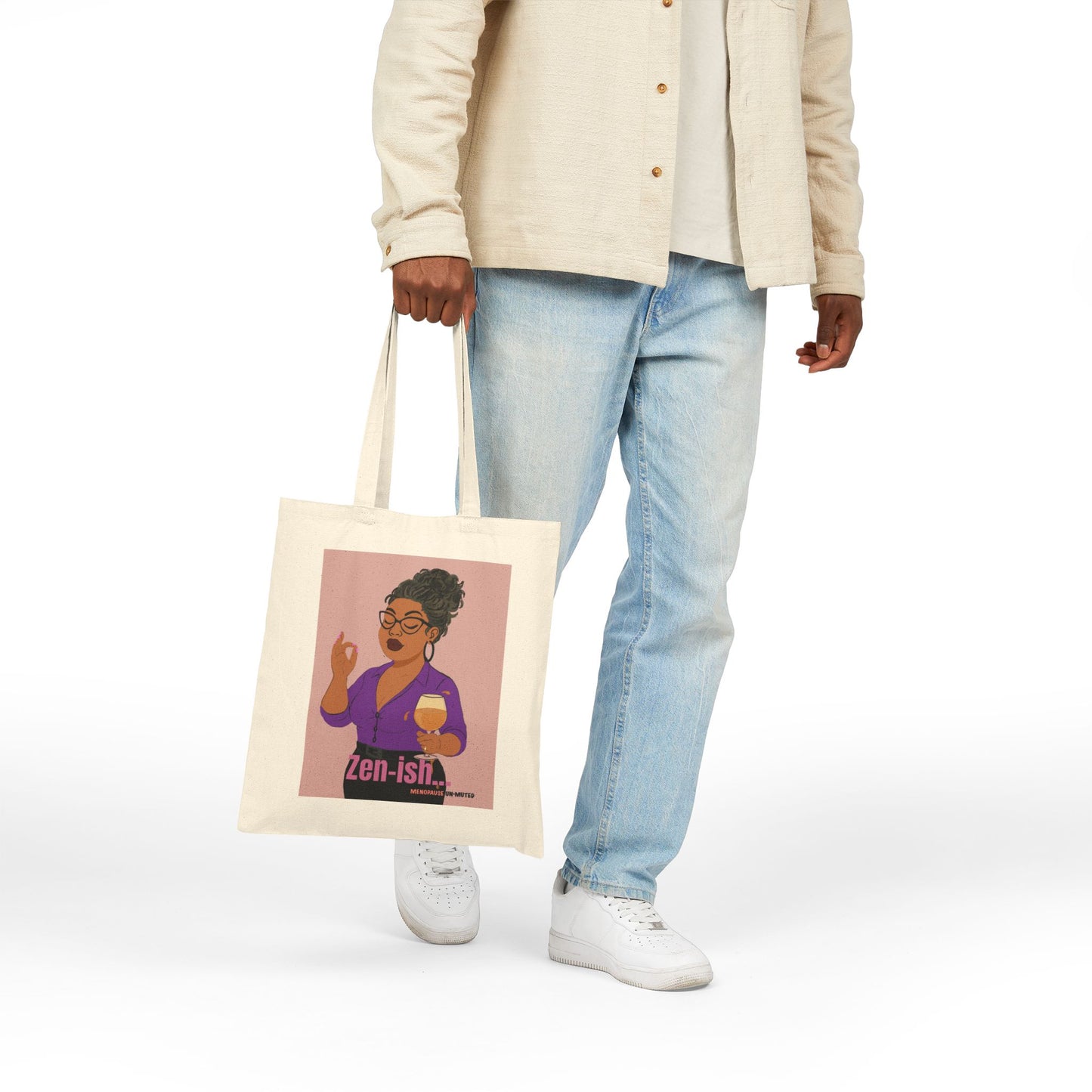 Funny Menopause Tote Bag – Mood Swing Survival Canvas & Cotton Gift for Women