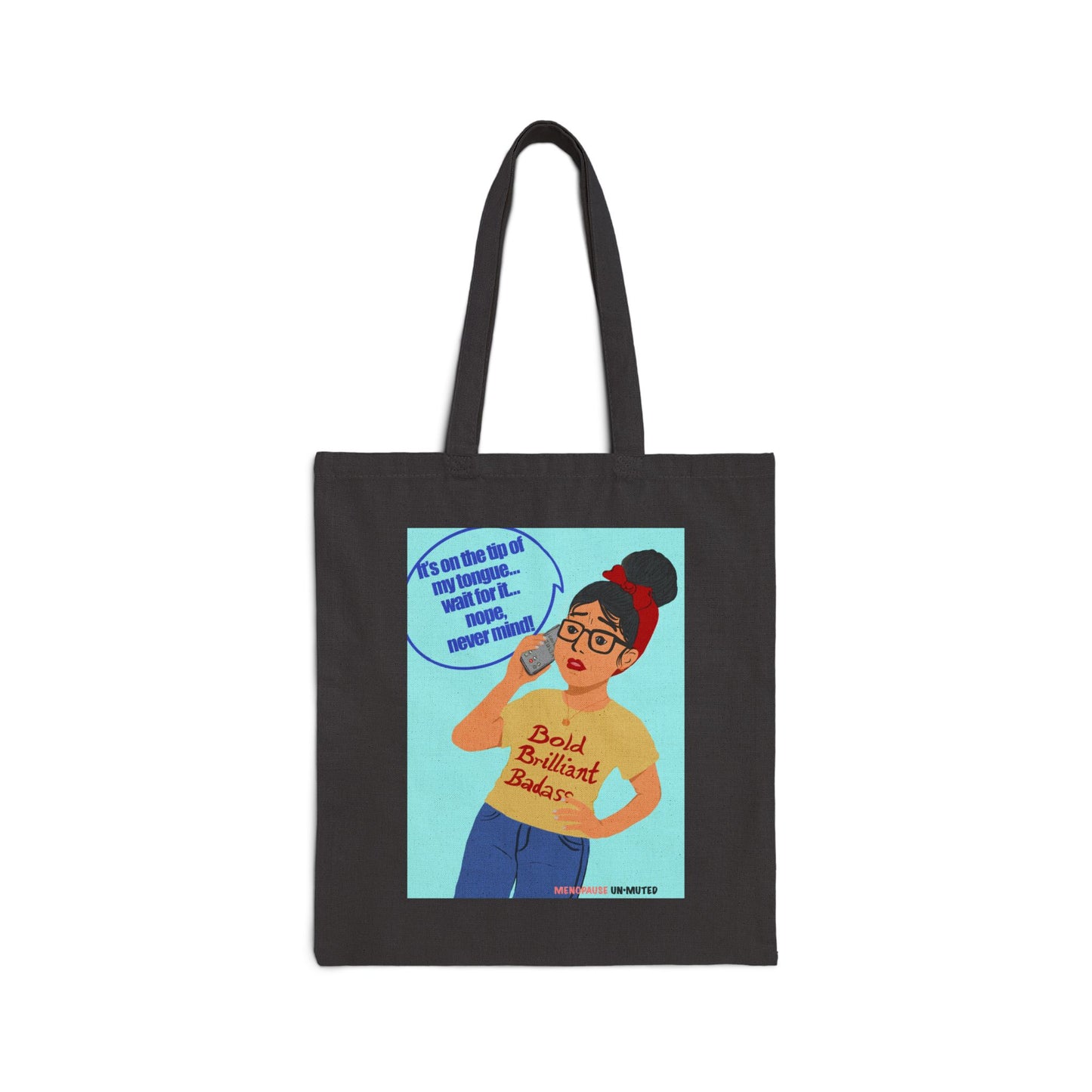 Funny Menopause Tote Bag – Brain Fog Survival Canvas & Cotton Gift for Women
