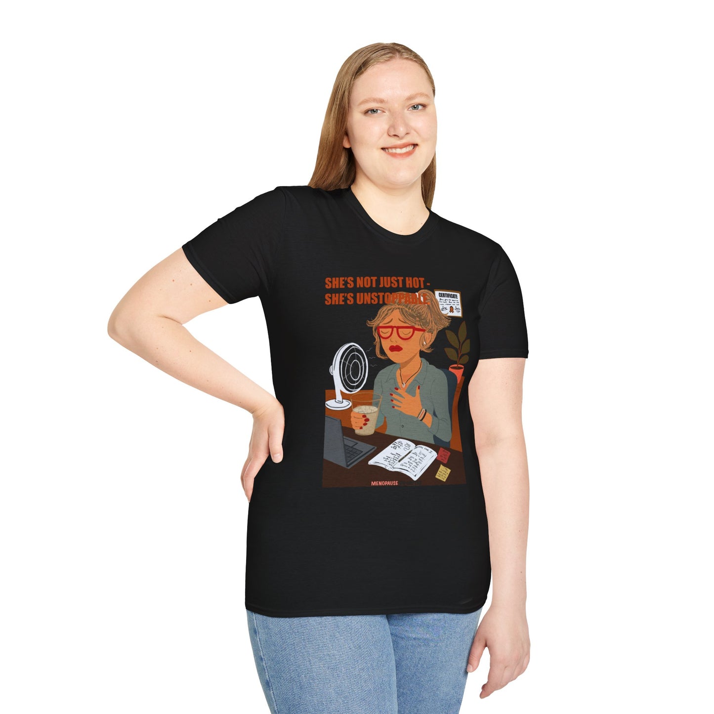 Funny Menopause T-Shirt – Hot Flash Survival Cotton Tee for Women