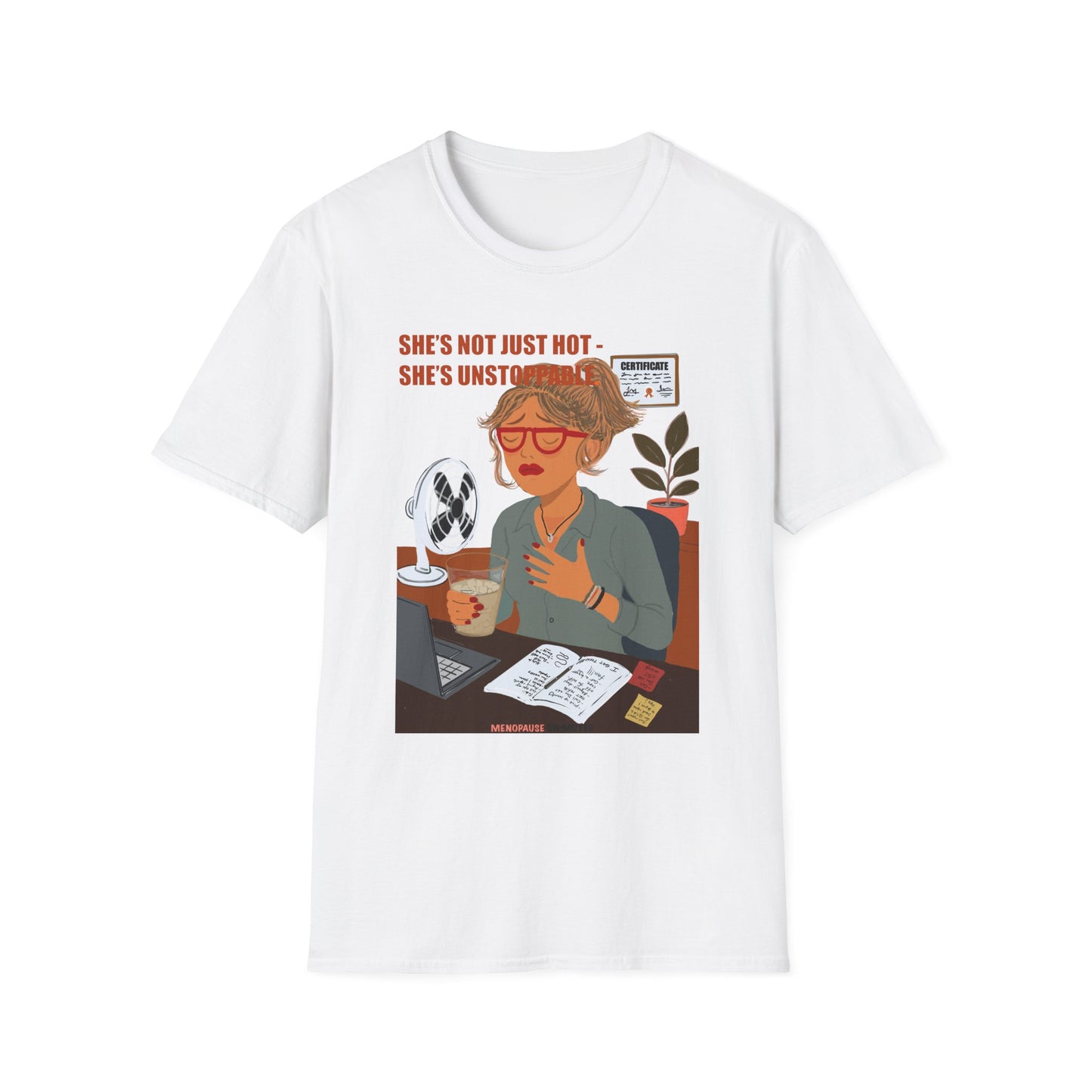 Funny Menopause T-Shirt – Hot Flash Survival Cotton Tee for Women