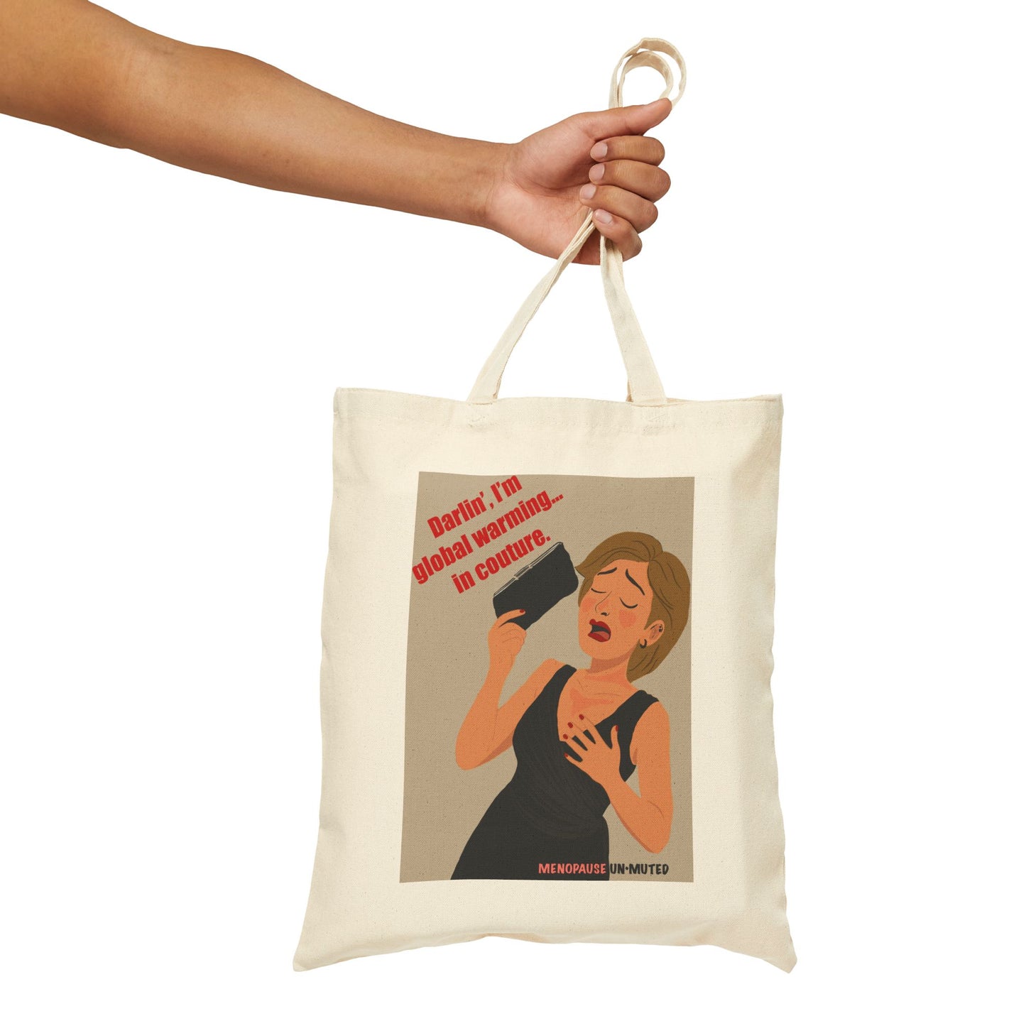 Funny Menopause Tote Bag – Hot Flash Survival Canvas & Cotton Gift for Women Canvas Tote Bag - She's Not