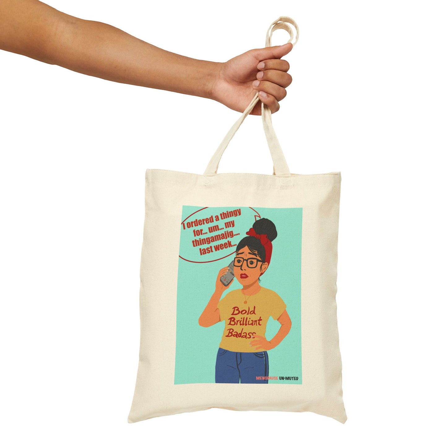 Funny Menopause Tote Bag – Brain Fog Survival Canvas & Cotton Gift for Women