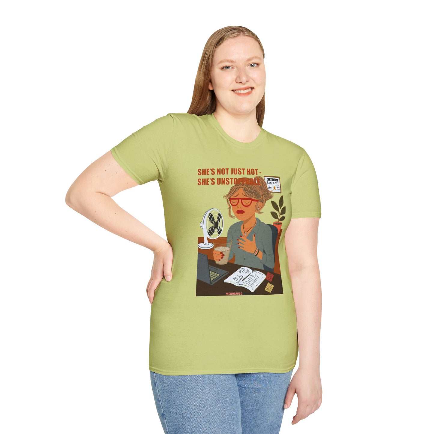 Funny Menopause T-Shirt – Hot Flash Survival Cotton Tee for Women