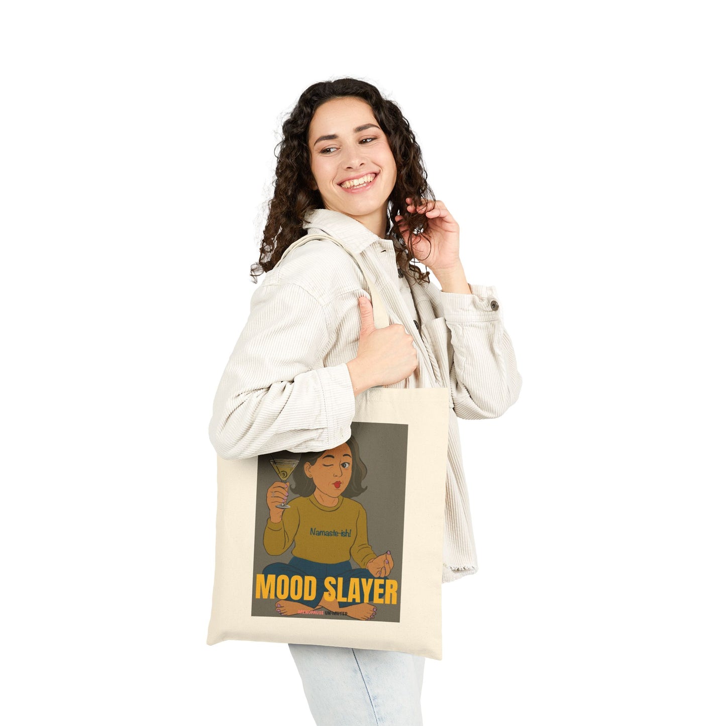 Funny Menopause Tote Bag – Mood Swing Survival Canvas & Cotton Gift for Women