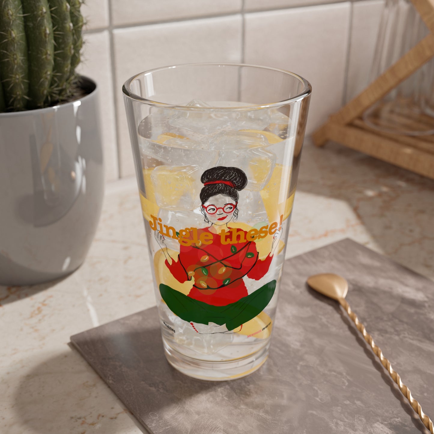 Funny Menopause Midlife Women Holiday Gift - Drinking Glass