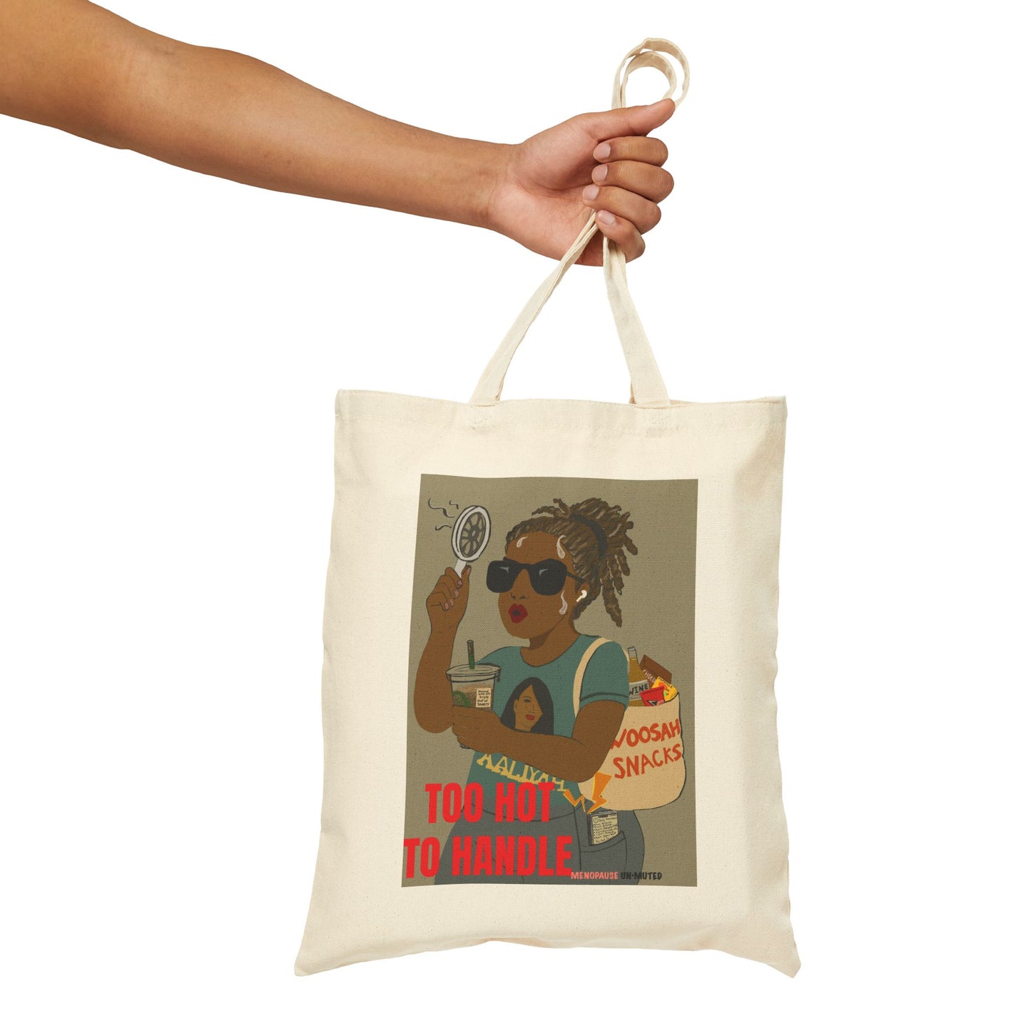 Funny Menopause Tote Bag – Hot Flash Survival Canvas & Cotton Gift for Women Canvas Tote Bag - She's Not