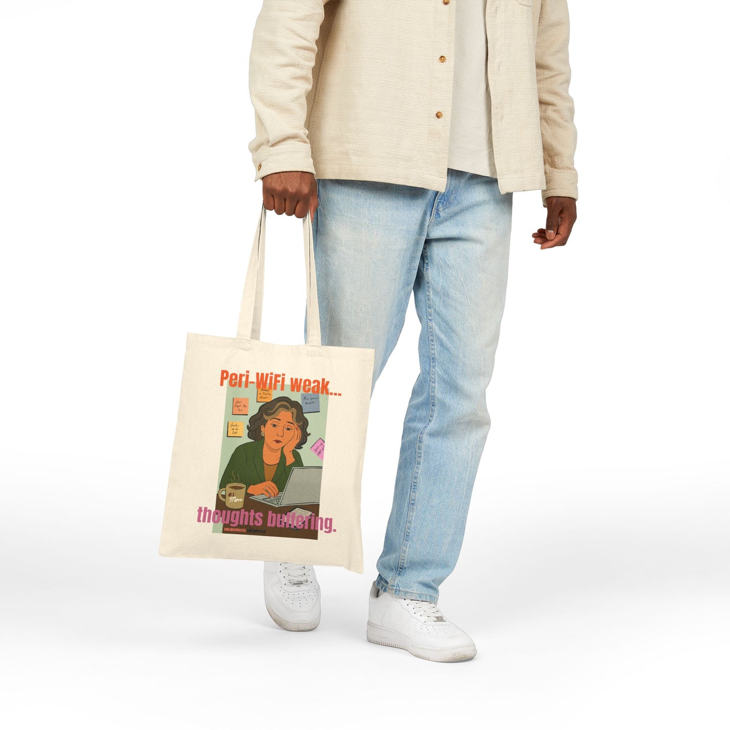 Funny Menopause Tote Bag – Brain Fog Survival Canvas & Cotton Gift for Women