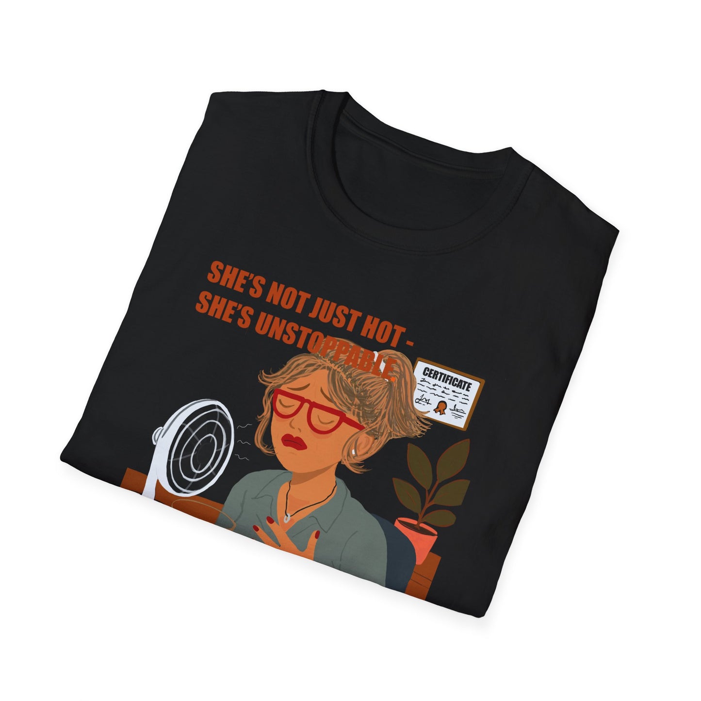 Funny Menopause T-Shirt – Hot Flash Survival Cotton Tee for Women