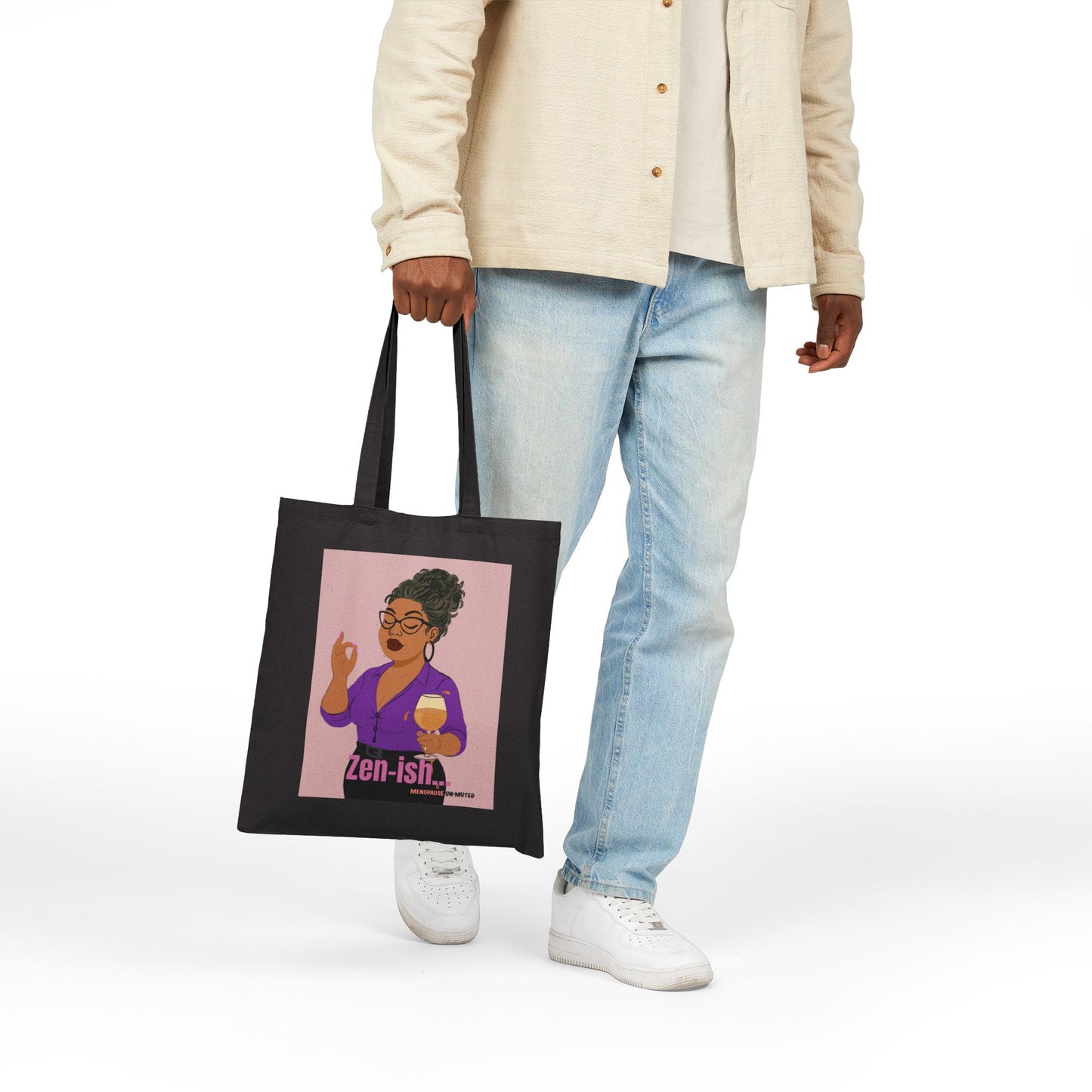 Funny Menopause Tote Bag – Mood Swing Survival Canvas & Cotton Gift for Women