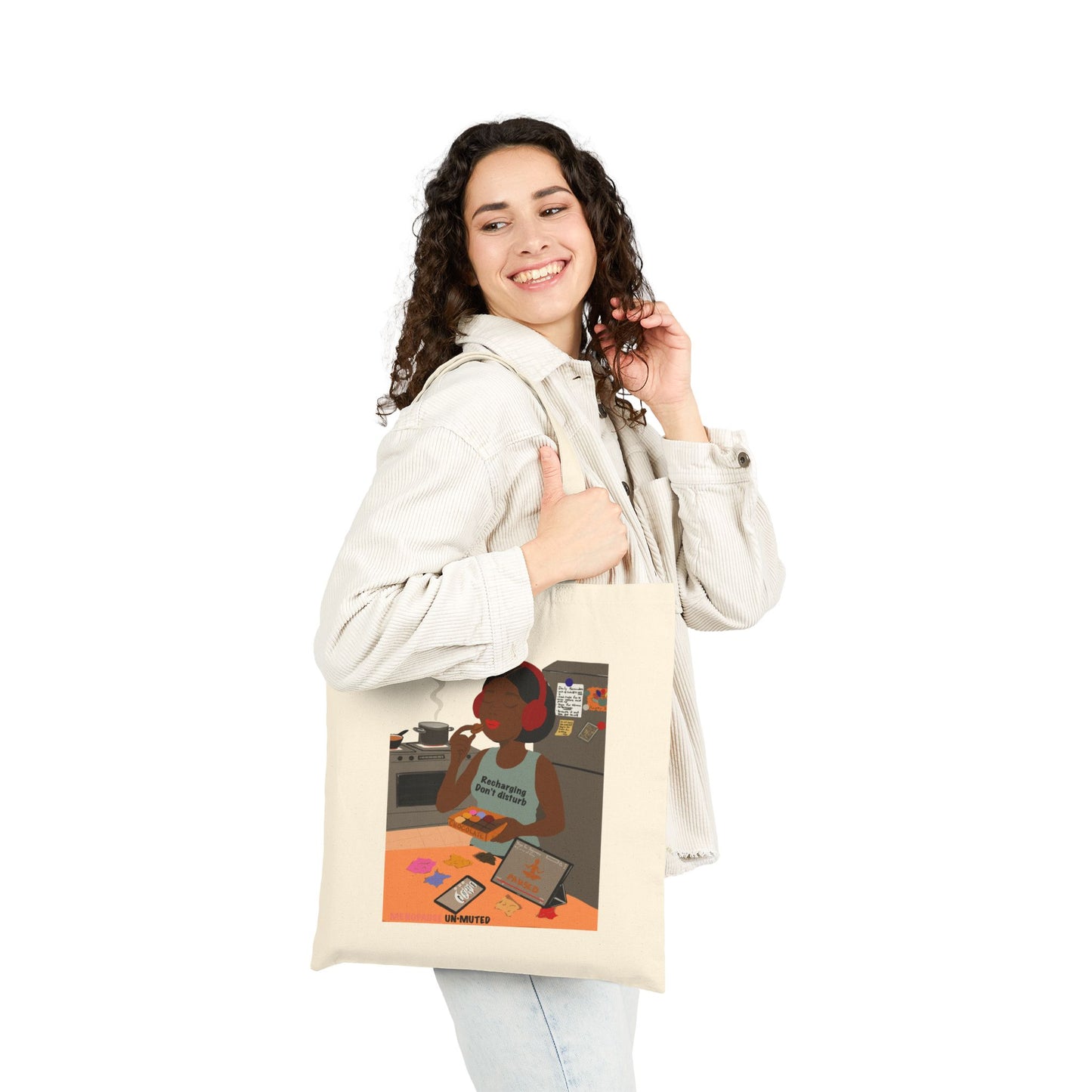 Funny Menopause Tote Bag – Mood Swing Survival Canvas & Cotton Gift for Women