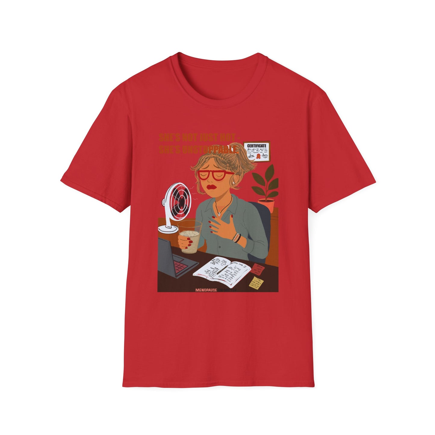 Funny Menopause T-Shirt – Hot Flash Survival Cotton Tee for Women