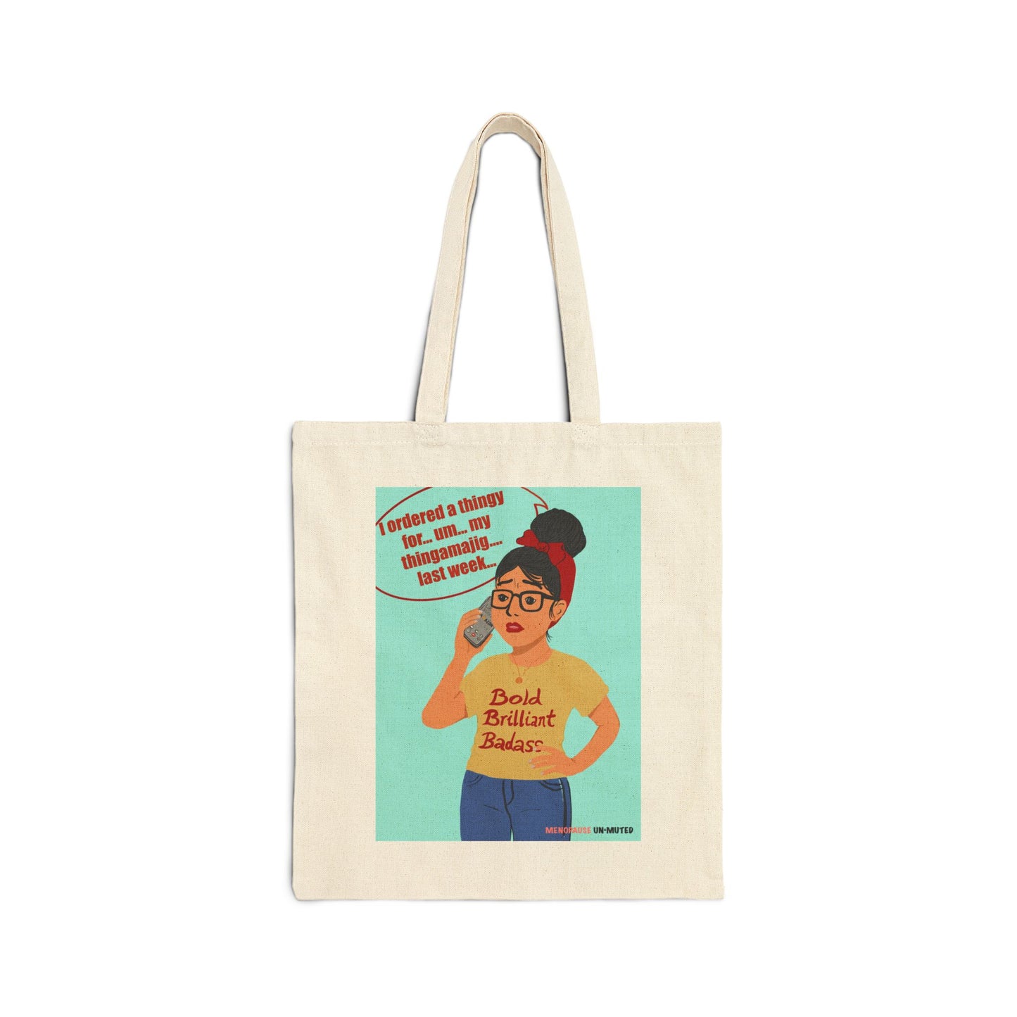 Funny Menopause Tote Bag – Brain Fog Survival Canvas & Cotton Gift for Women