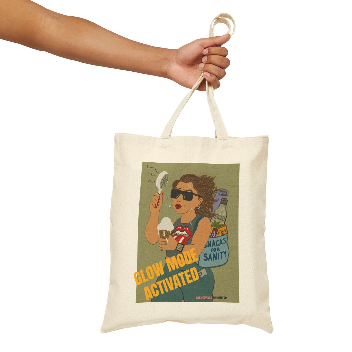 Funny Menopause Tote Bag – Hot Flash Survival Canvas & Cotton Gift for Women Canvas Tote Bag - She's Not