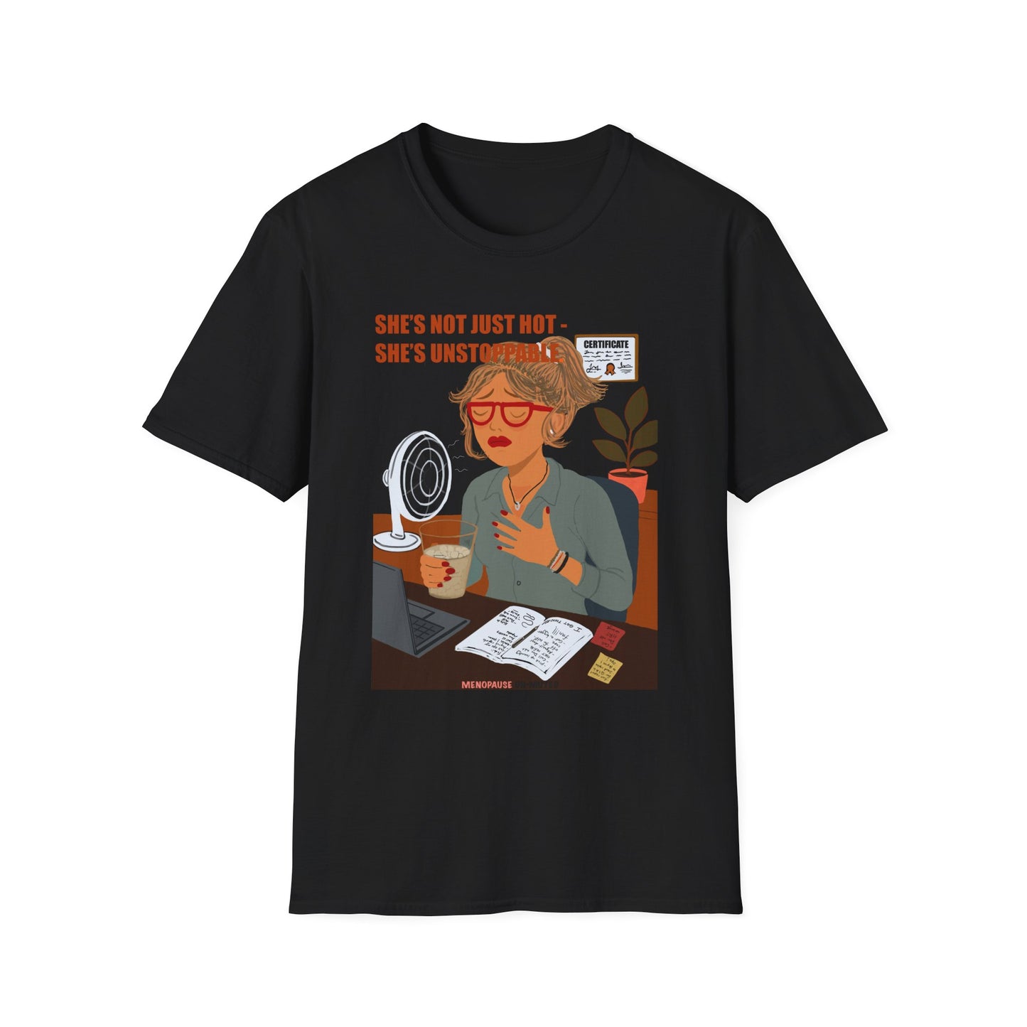 Funny Menopause T-Shirt – Hot Flash Survival Cotton Tee for Women