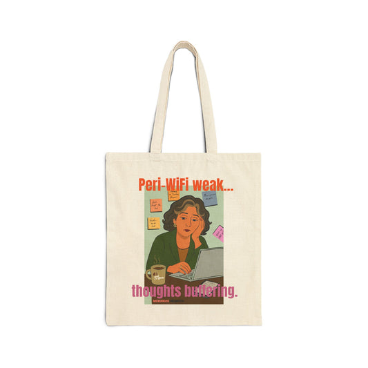 Funny Menopause Tote Bag – Brain Fog Survival Canvas & Cotton Gift for Women