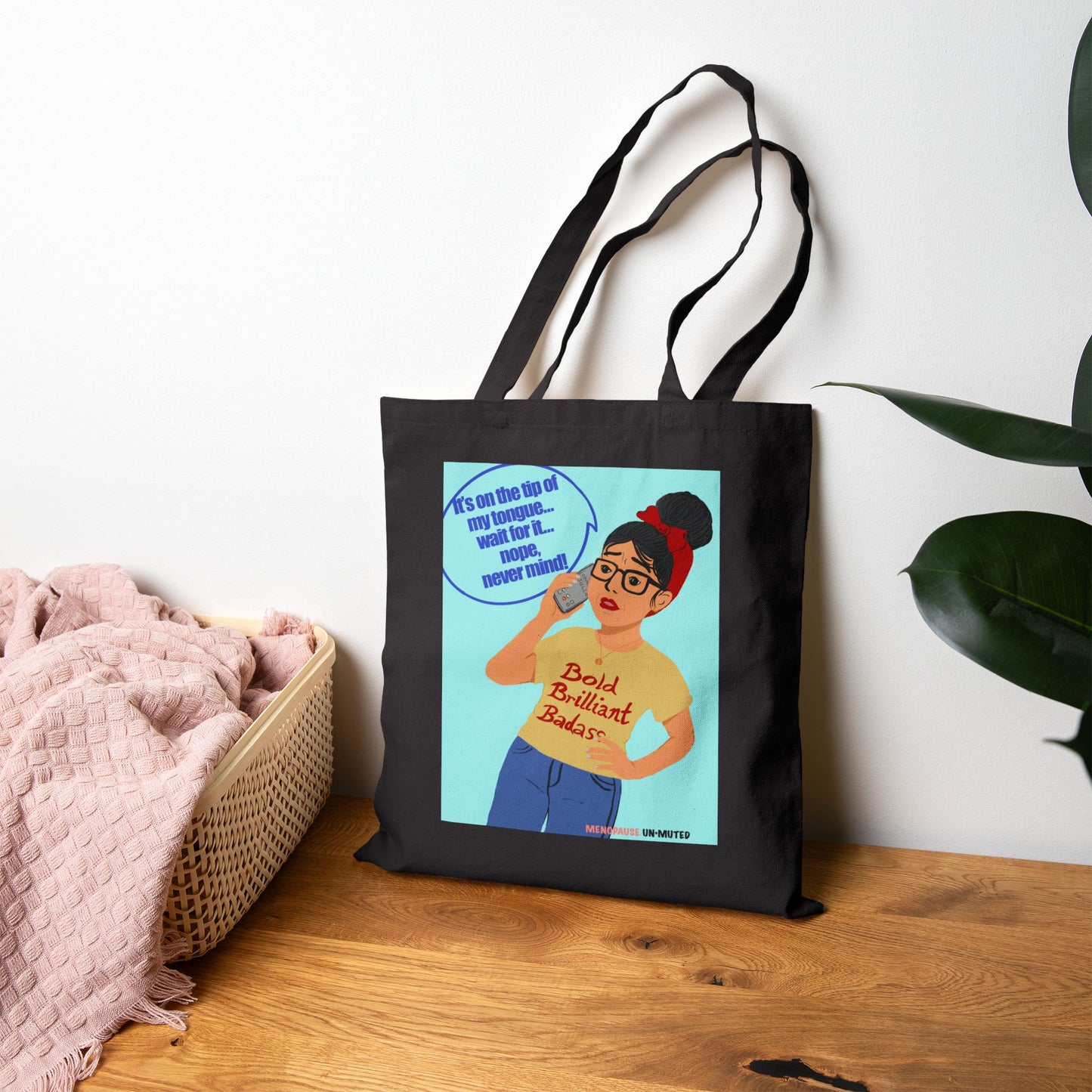 Funny Menopause Tote Bag – Brain Fog Survival Canvas & Cotton Gift for Women