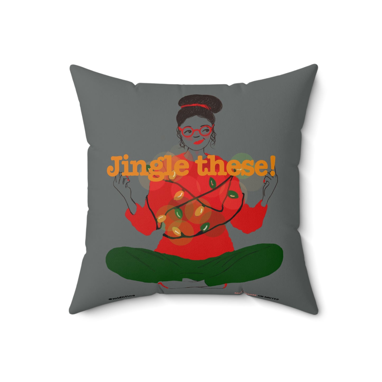 Funny Menopause Midlife Women Holiday Gift - Faux Suede Square Pillow