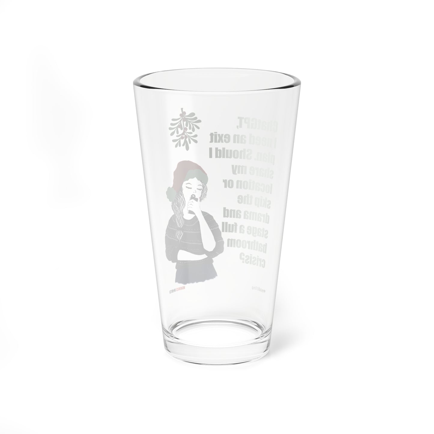 Funny Menopause Midlife Women Holiday Gift - Drinking Glass