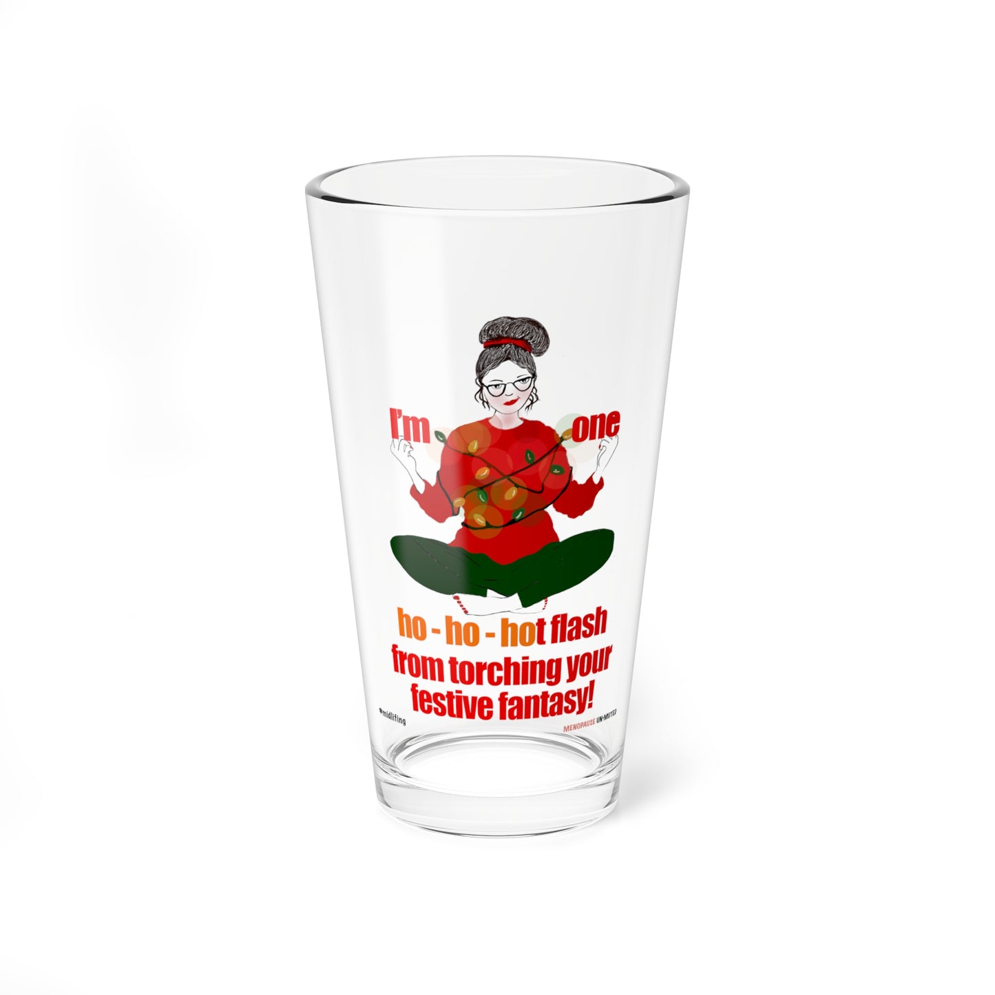 Funny Menopause Midlife Women Holiday Gift - Drinking Glass