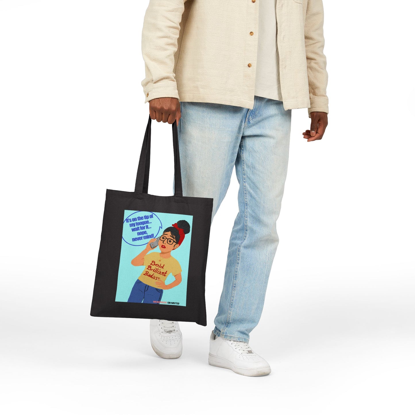 Funny Menopause Tote Bag – Brain Fog Survival Canvas & Cotton Gift for Women