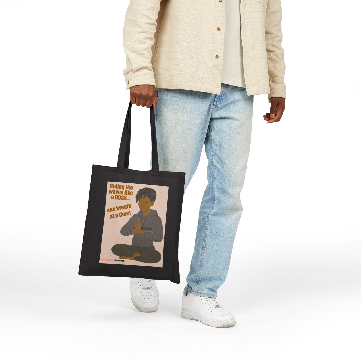 Funny Menopause Tote Bag – Mood Swing Survival Canvas & Cotton Gift for Women