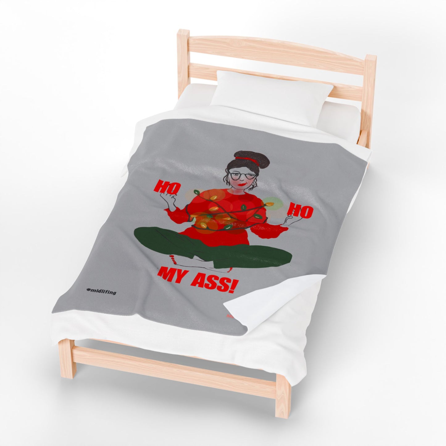 Funny Menopause Midlife Women Holiday Gift - Plush Blanket