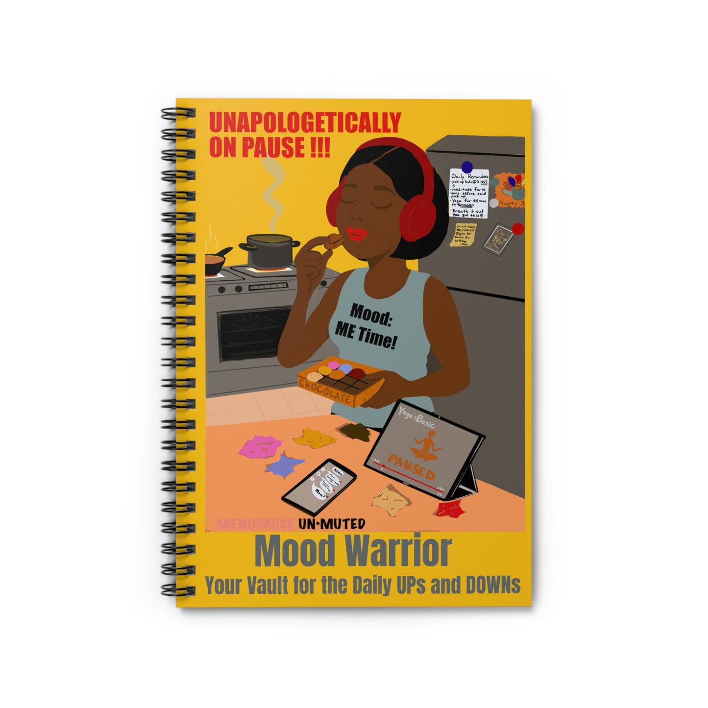 Funny Menopause Spiral Journal – Mood Swing Survival Notebook for Women