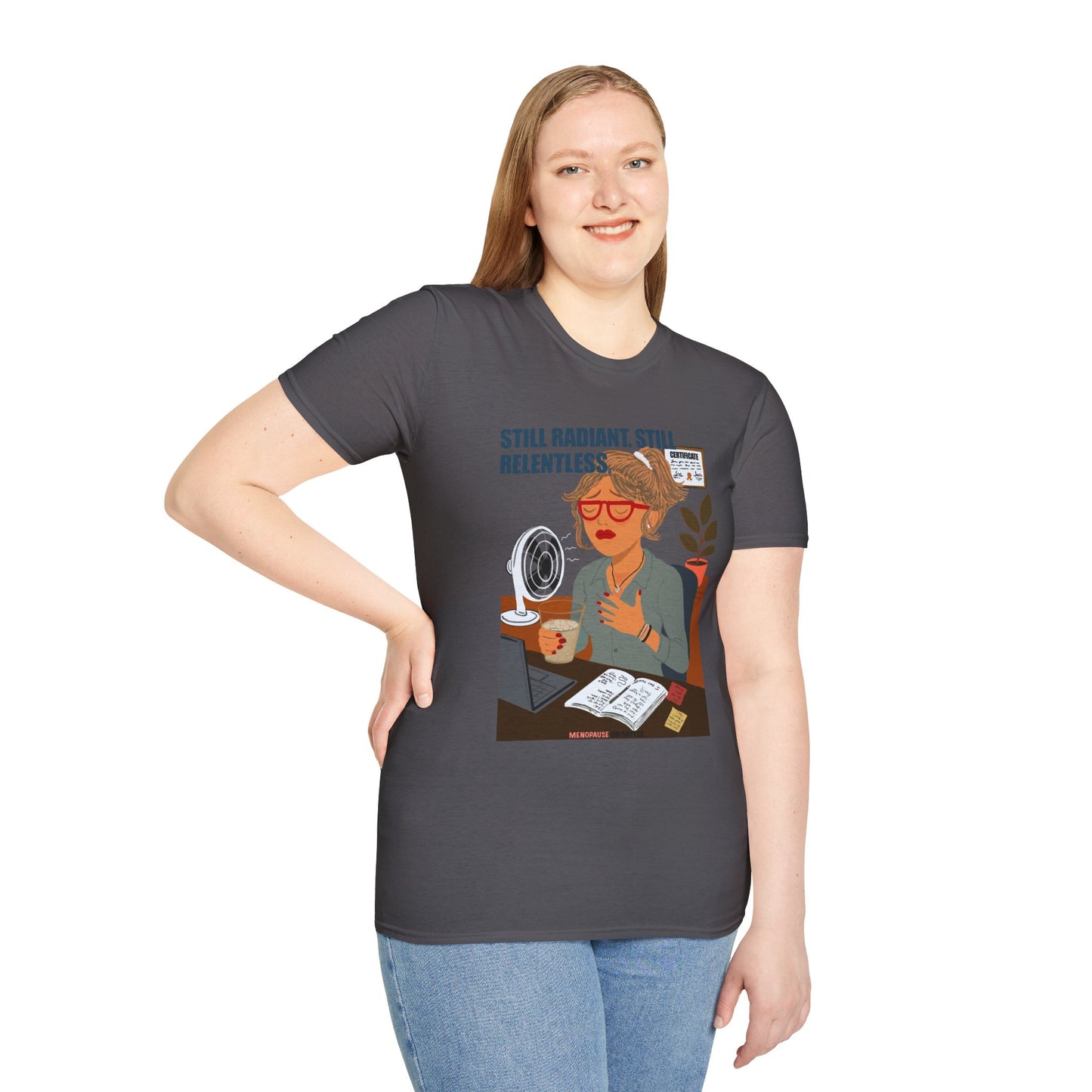 Funny Menopause T-Shirt – Hot Flash Survival Cotton Tee for Women