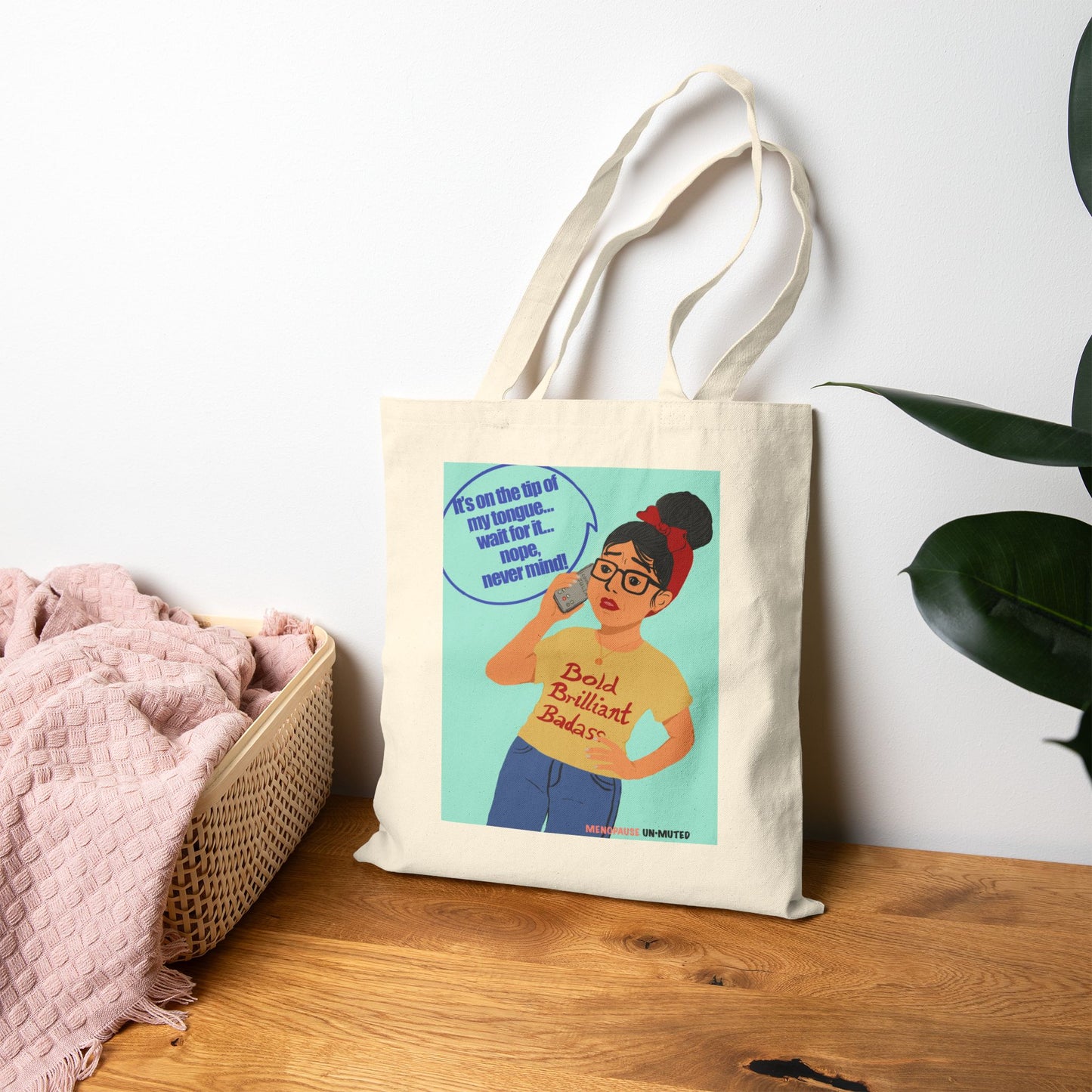 Funny Menopause Tote Bag – Brain Fog Survival Canvas & Cotton Gift for Women