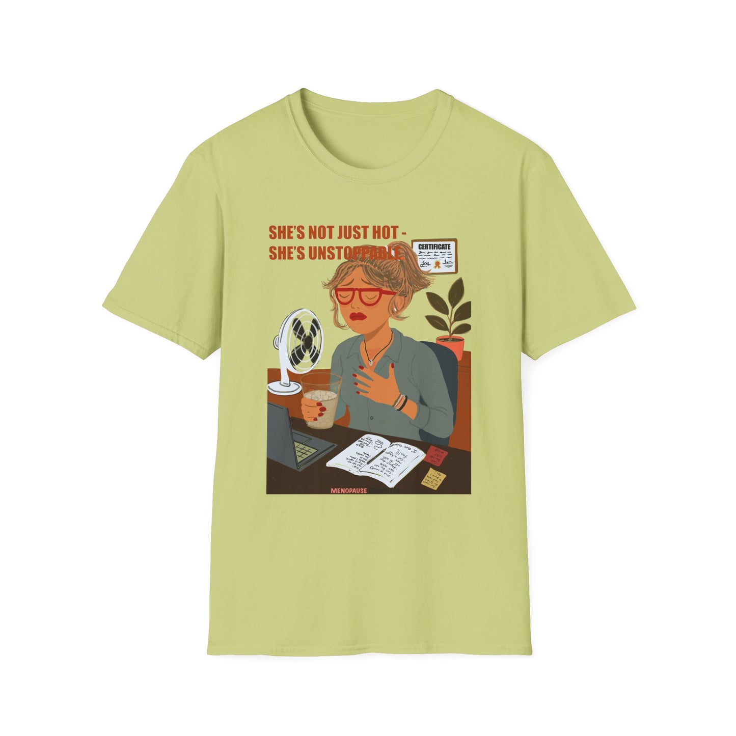 Funny Menopause T-Shirt – Hot Flash Survival Cotton Tee for Women