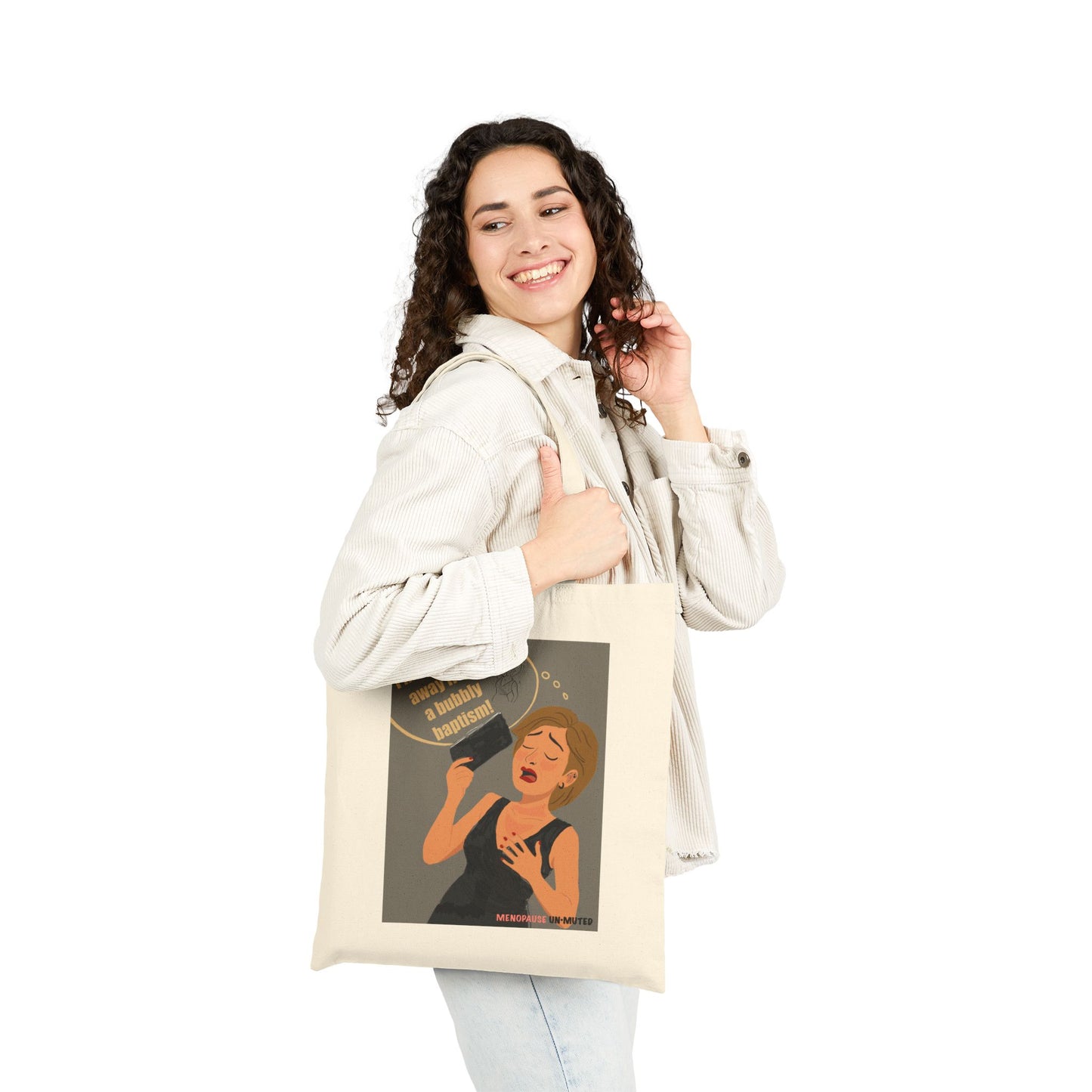 Funny Menopause Tote Bag – Hot Flash Survival Canvas & Cotton Gift for Women Canvas Tote Bag - She's Not