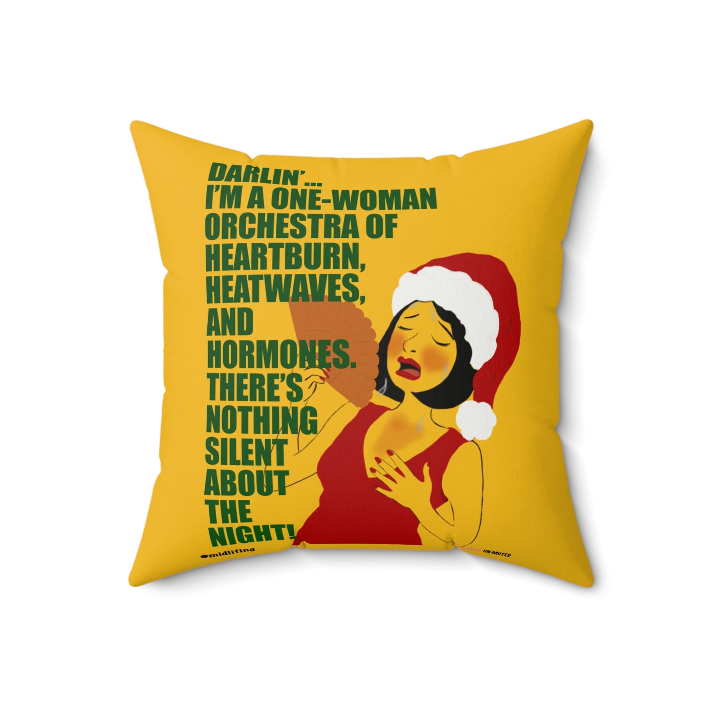 Funny Menopause Midlife Women Holiday Gift - Faux Suede Square Pillow