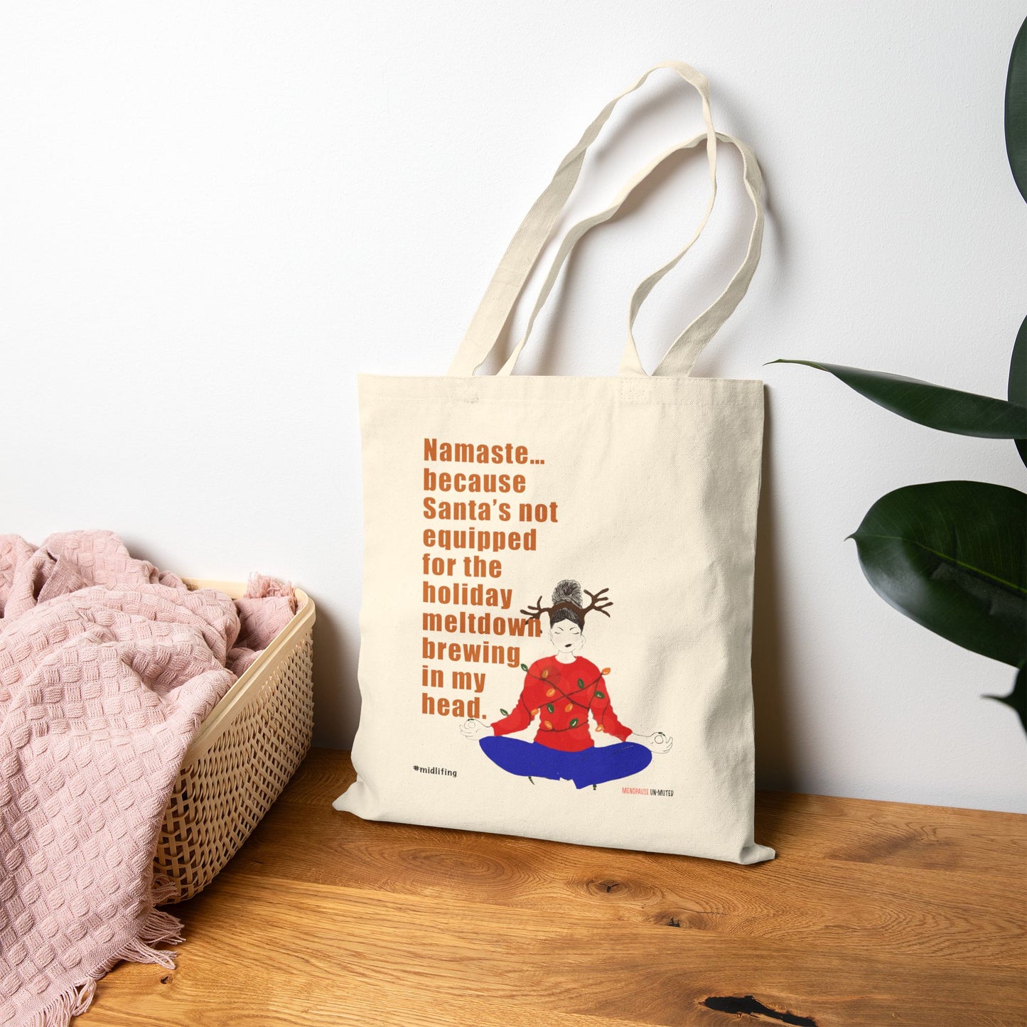 Funny Menopause Midlife Women Holiday Gift - Canvas Tote Bag