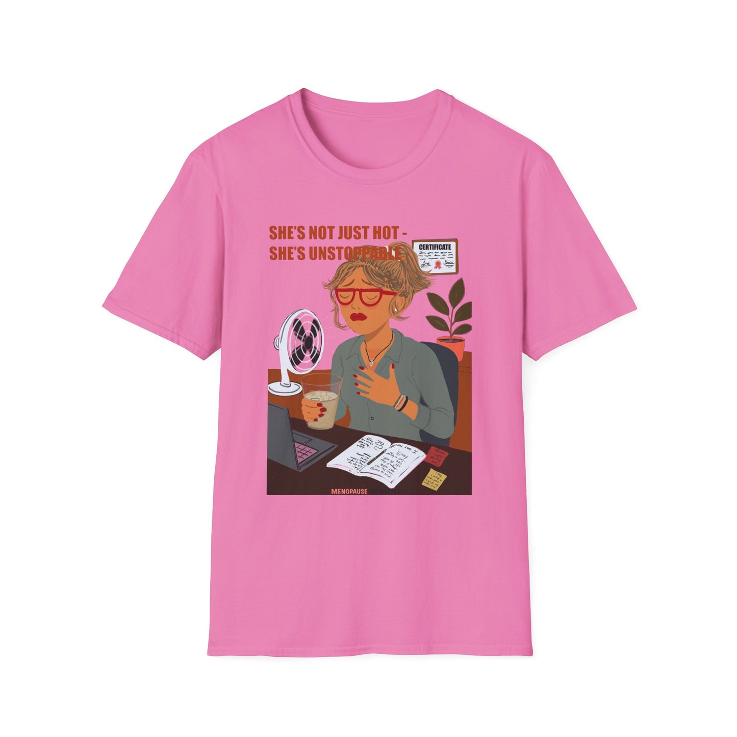 Funny Menopause T-Shirt – Hot Flash Survival Cotton Tee for Women