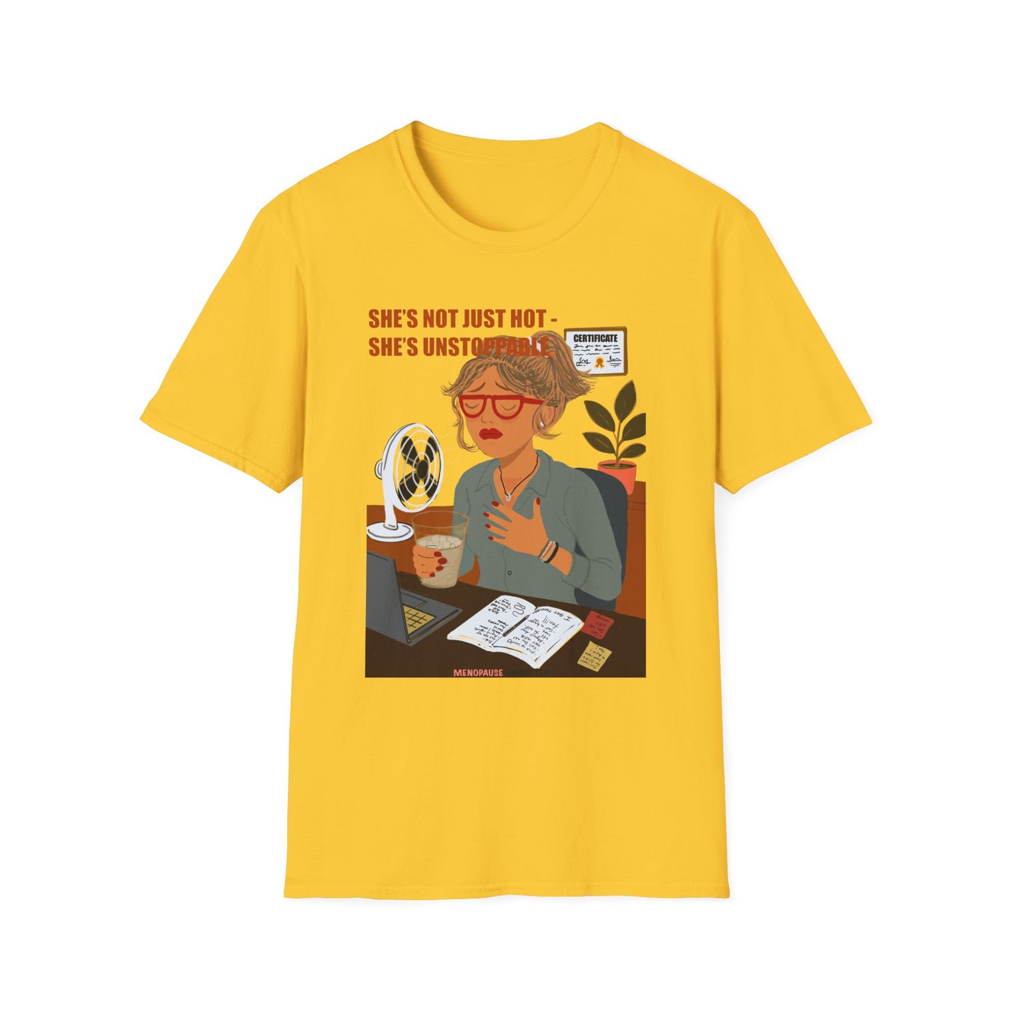 Funny Menopause T-Shirt – Hot Flash Survival Cotton Tee for Women