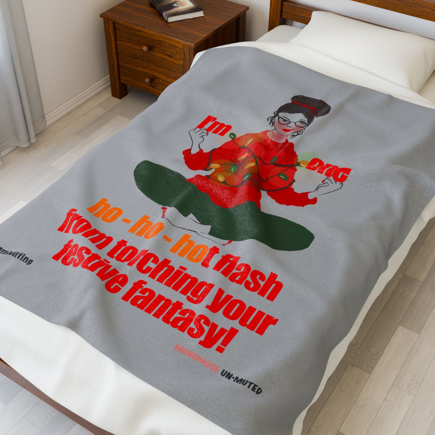 Funny Menopause Midlife Women Holiday Gift - Plush Blanket