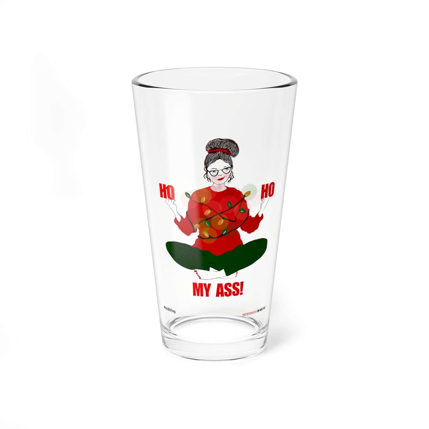 Funny Menopause Midlife Women Holiday Gift - Drinking Glass