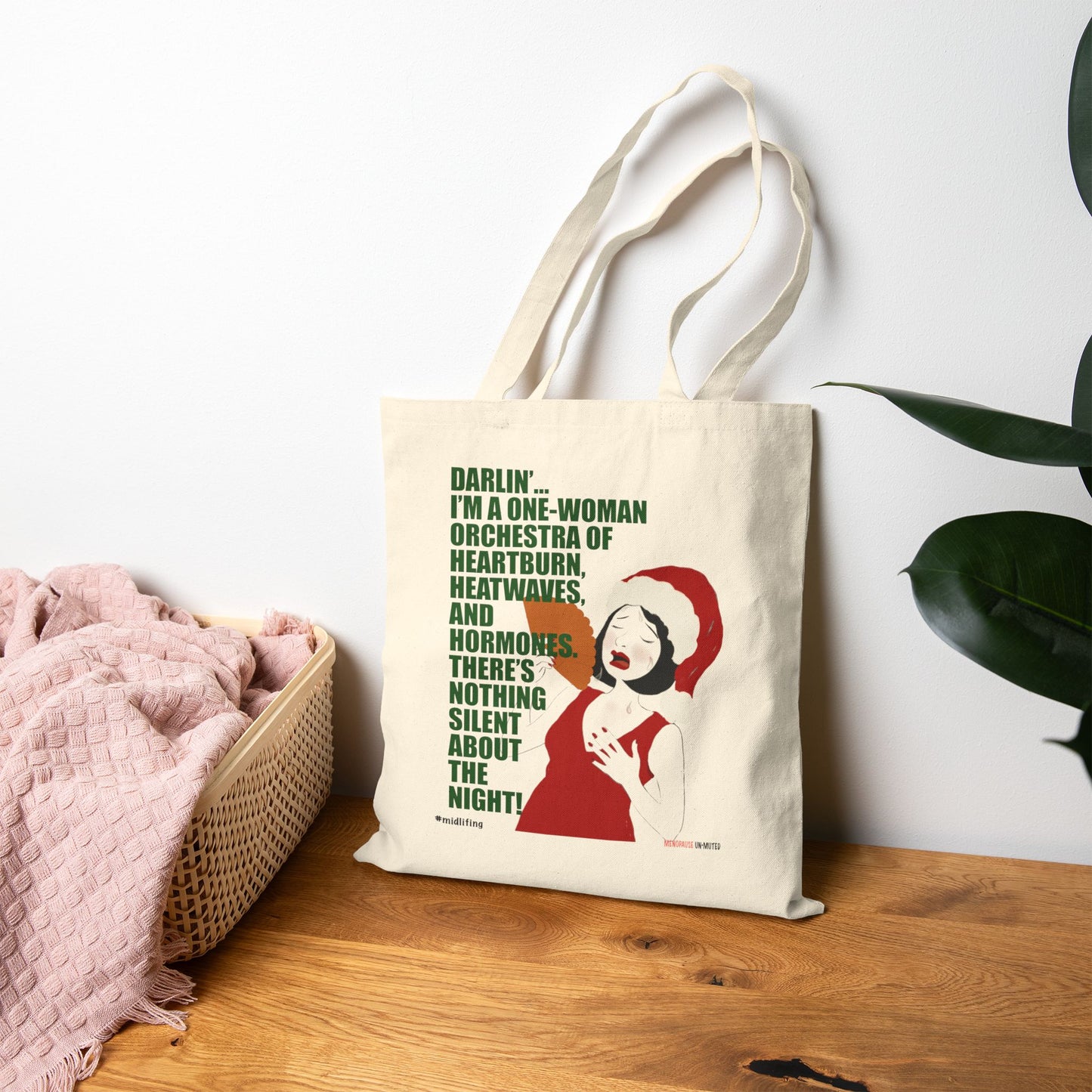 Funny Menopause Midlife Women Holiday Gift - Canvas Tote Bag